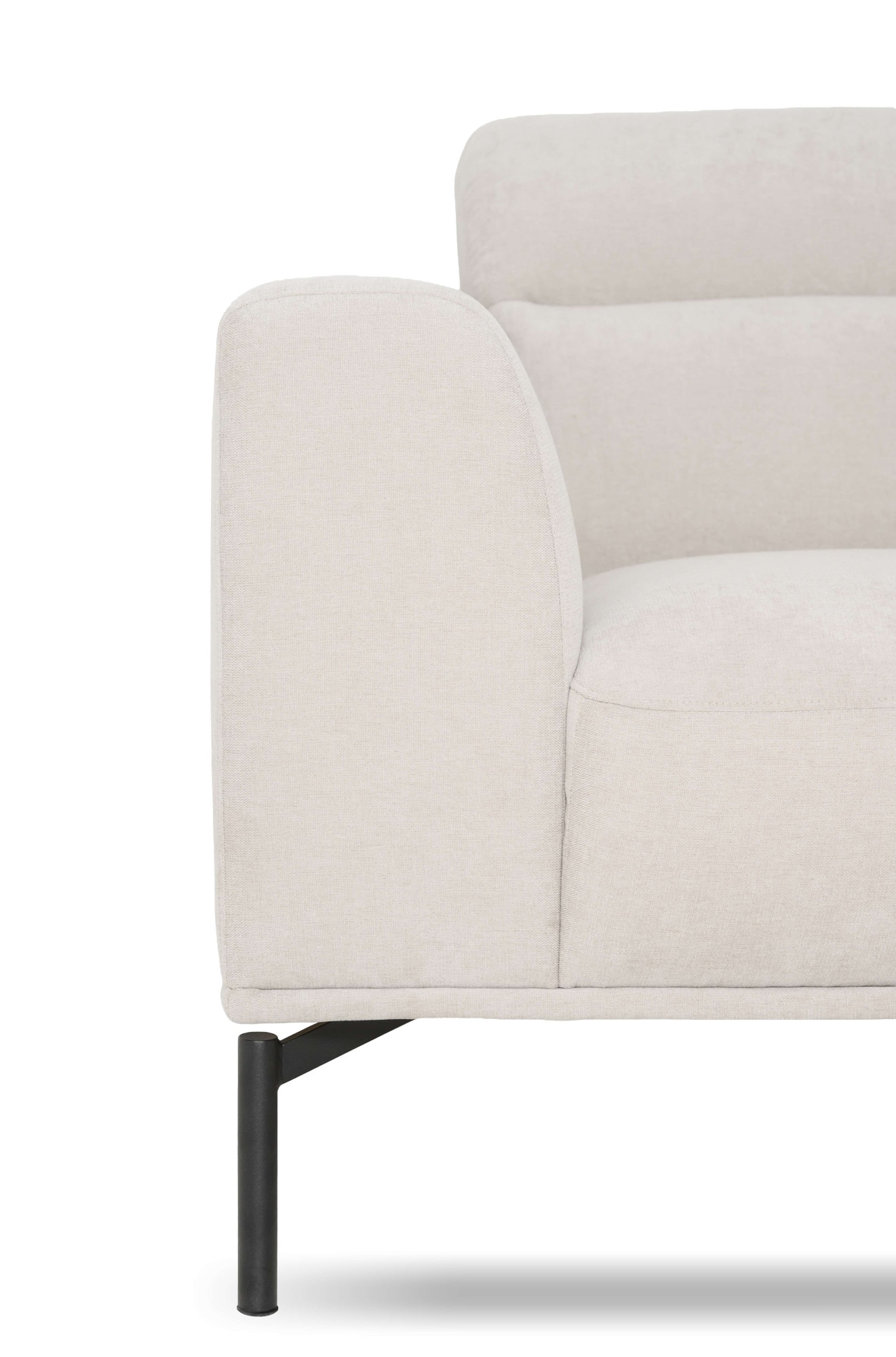 OTTO home Ecksofa »Nennor, weiches Chenille« Breite 278 cm, Wellenunterfederung, schwarze Metallfüße