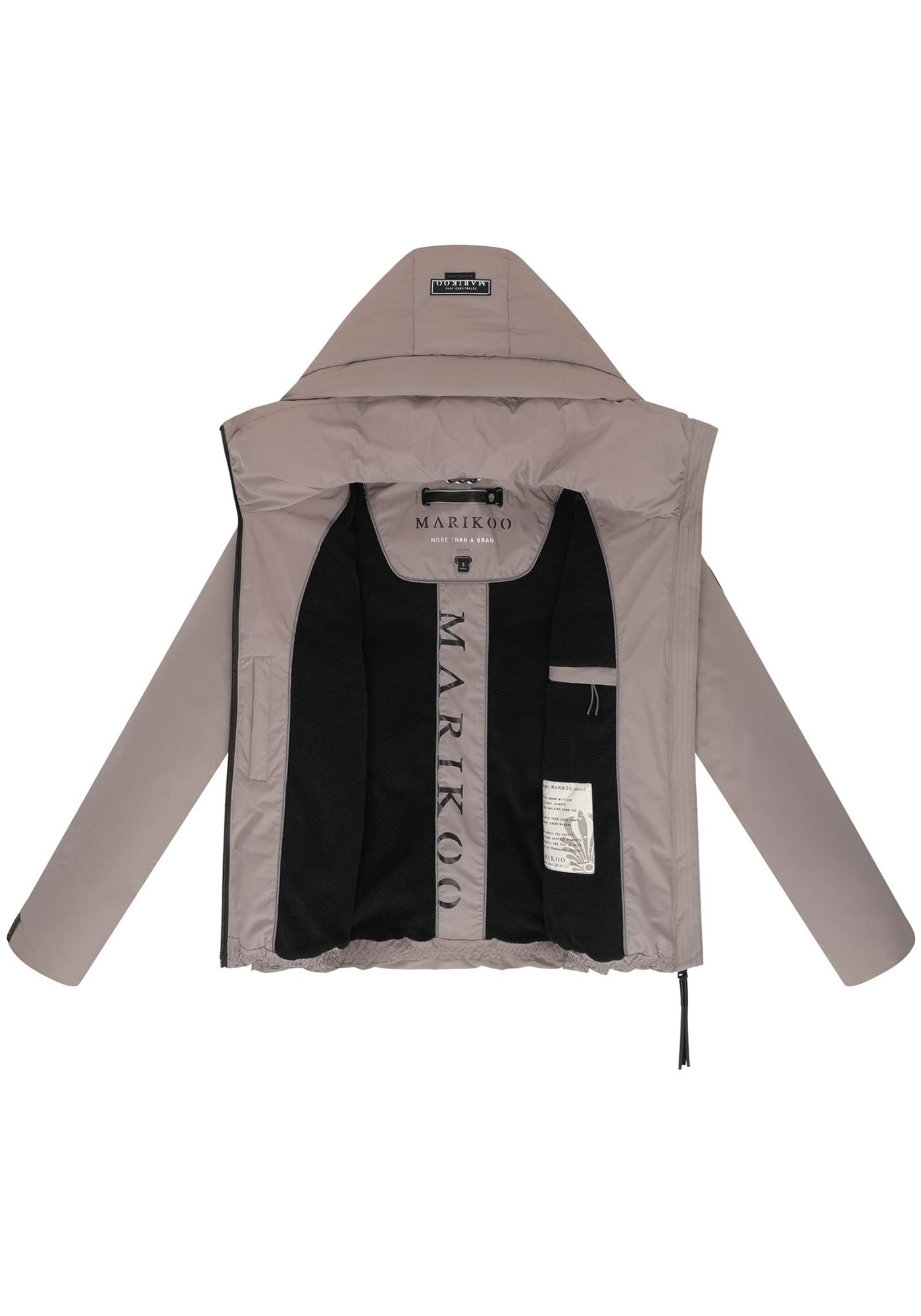 Marikoo Winterjacke »Ninikaa«, kurze Winter Jacke mit extra hohem Windschutzkragen
