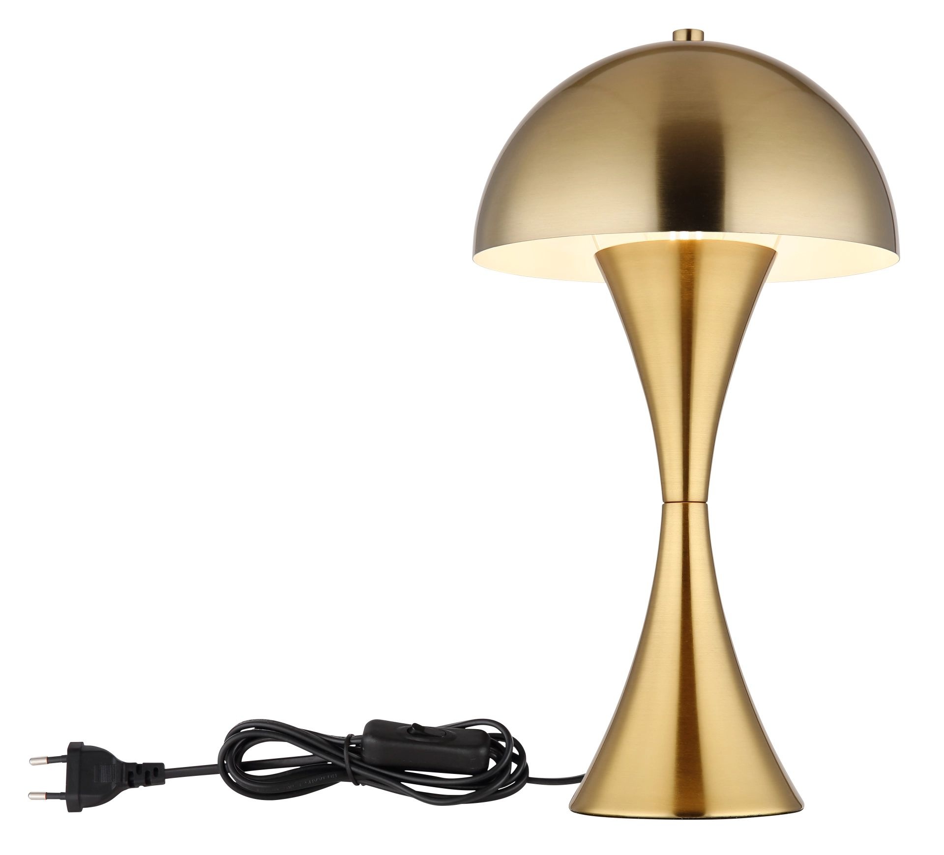 GLOBO LIGHTING Tischleuchte »DIMA«, 1 flammig, Leuchtmittel E27 | ohne Leuchtmittel, Design Tischlampe, Wohnzimmer, Schlafzimmer, Messingfarbe