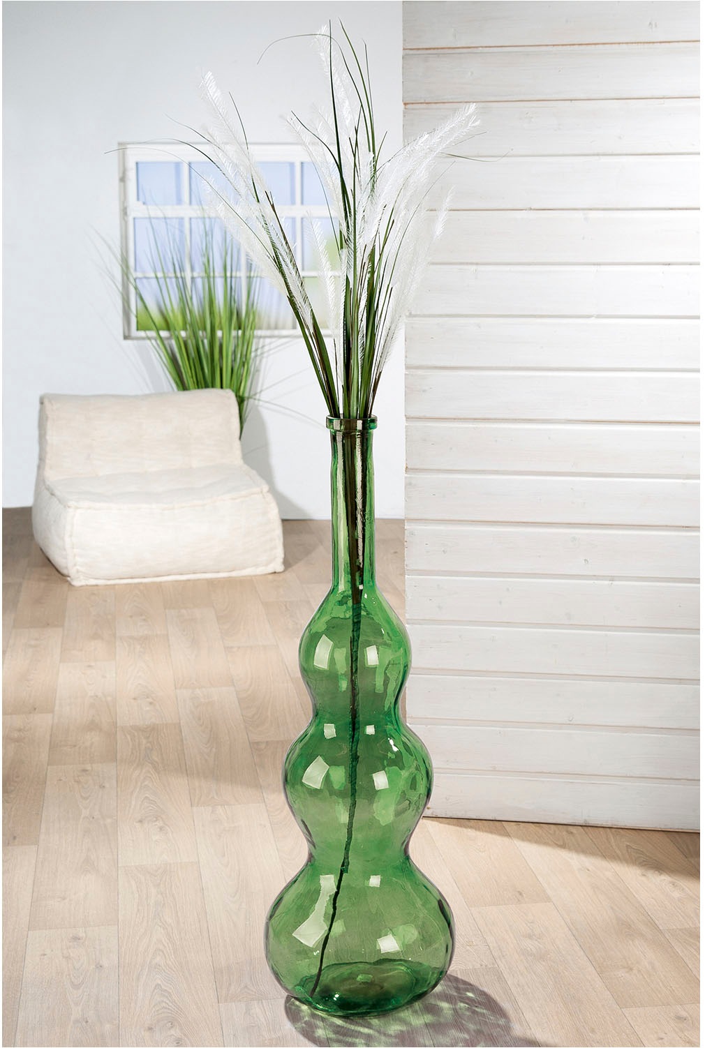 GILDE Bodenvase »Bodenvase bauchig "Balleros" grün«, (1 St.)