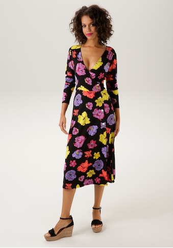 Jerseykleid, mit farbenfrohen Blüten bedruckt - NEUE KOLLEKTION