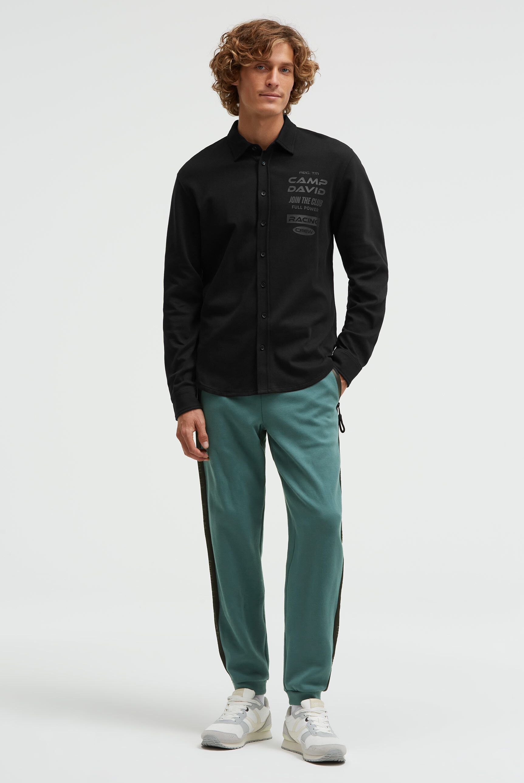 CAMP DAVID Langarmhemd mit Kentkragen