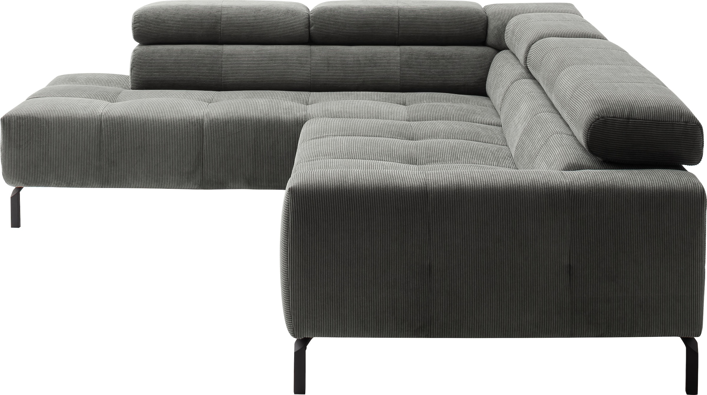 Places of Style Ecksofa »Cleveland, L-Form, incl. Kopfteilverstellung, Breite 276 cm«, wahlweise elektrischer Sitzvorzug