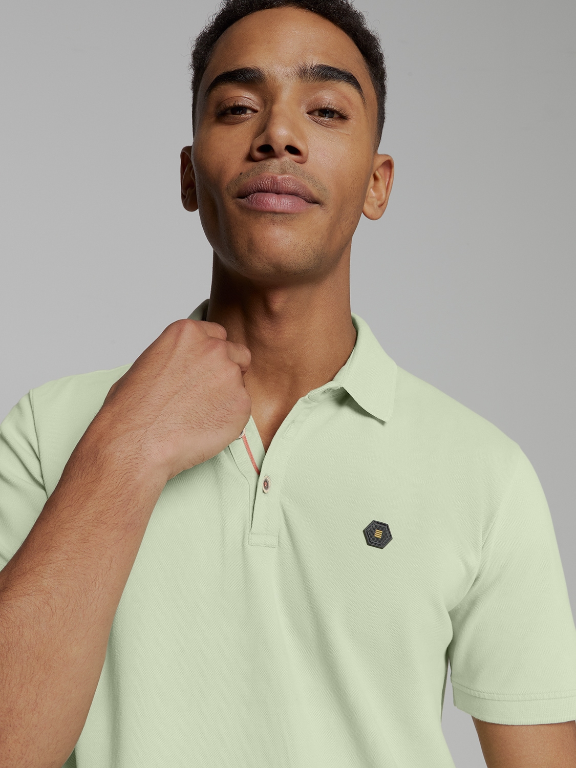 NO EXCESS Poloshirt »No Excess Poloshirt Polo Pique Garment Dyed«