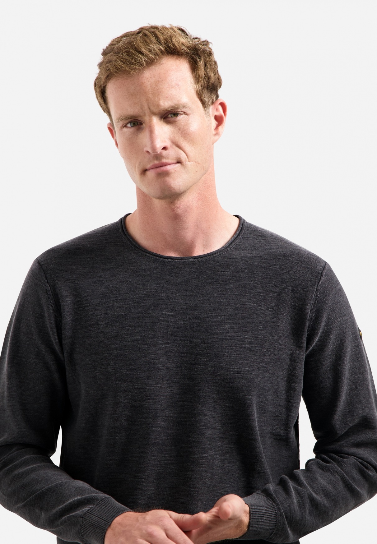 No Excess Timeless Basics Rundhalspullover Schwarz Gr. S 3