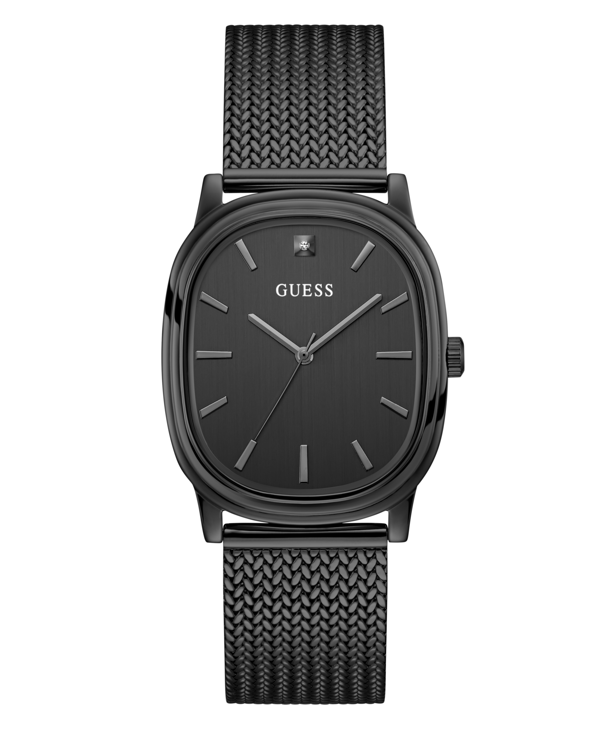"Quarzuhr GUESS ""FELIX"", schwarz, Armbanduhren, Herren, Quarzuhr, Armbanduhr, Herrenuhr, Edelstahlarmband, analog"