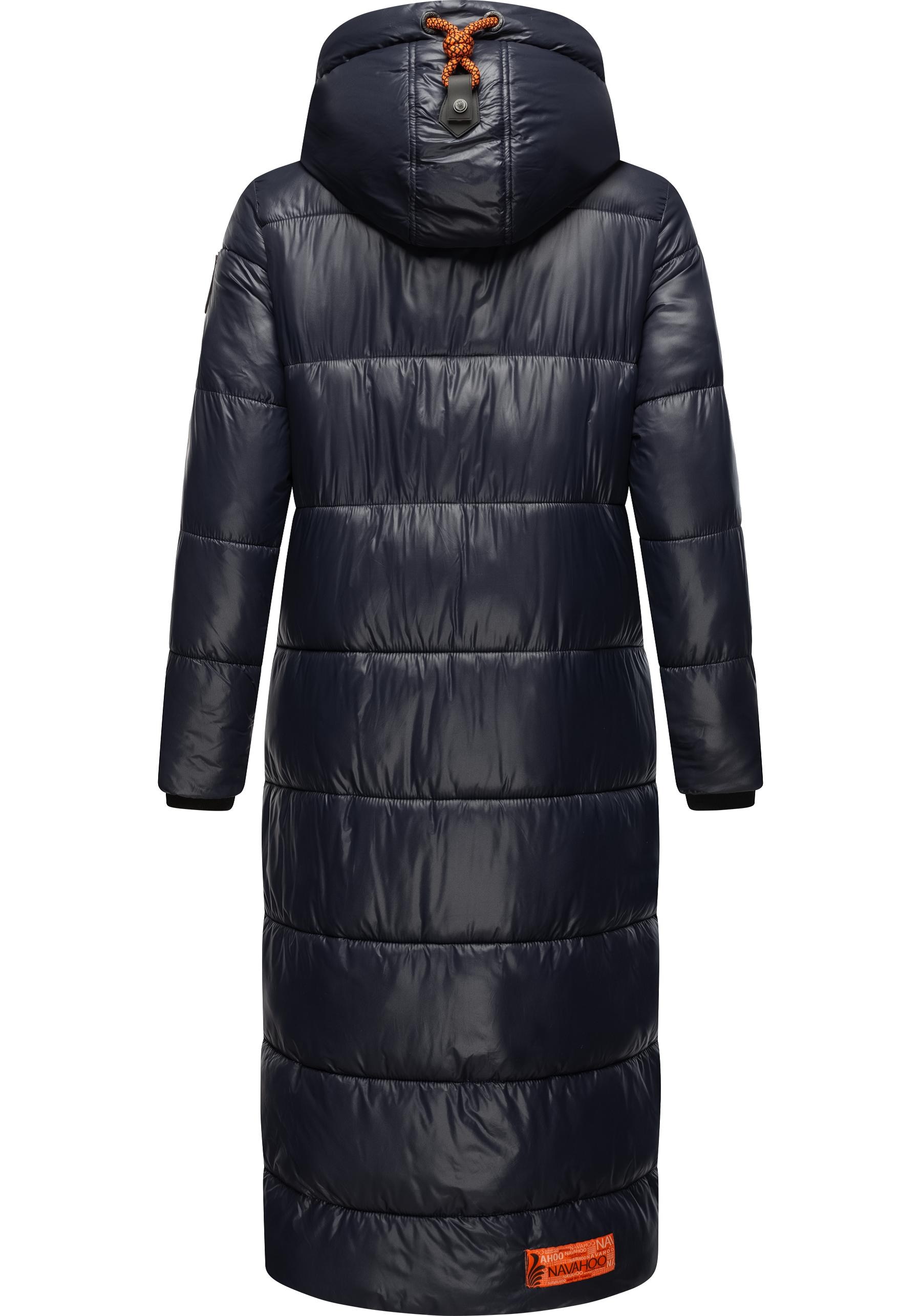 Navahoo Steppmantel »Schmuseengel«, warm gefütterte Winter Steppjacke mit Kontrastdetails
