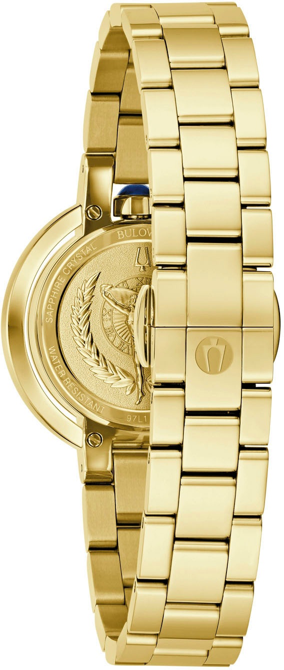 Bulova Quarzuhr »Rubaiyat«, Armbanduhr, Damenuhr, Edelstahlarmband, analog