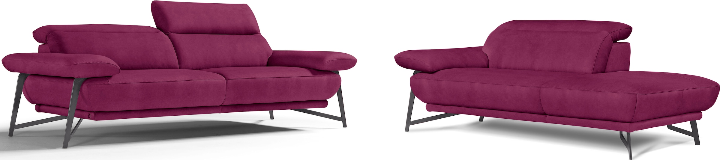 Egoitaliano Sofa "Anais, Design mit hohem Sitzkomfort, Fußfarbe schattengra günstig online kaufen