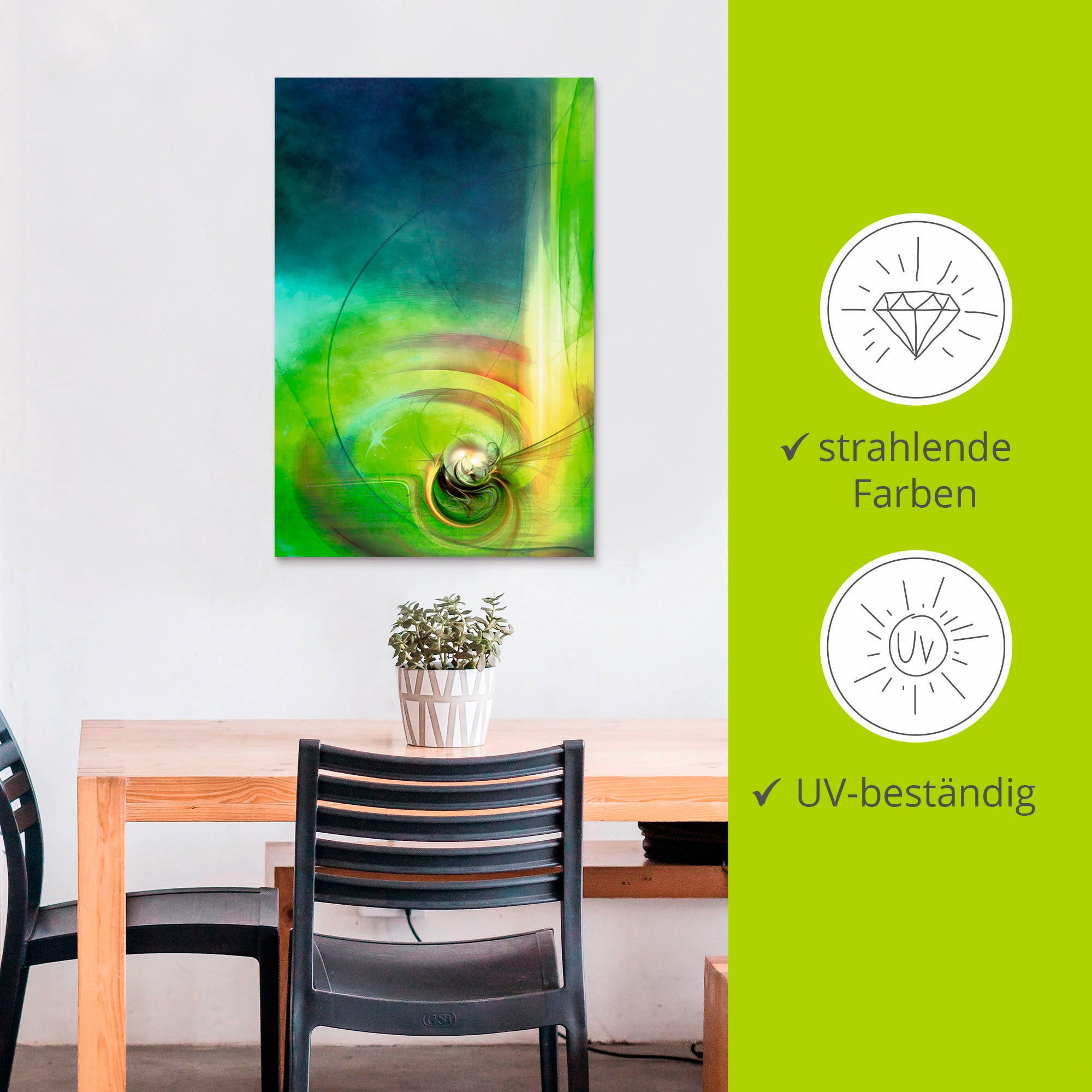 Artland Wandbild »Abstraktes Spiel CB«, Muster, (1 St.), als Alubild, Outdoorbild, Poster in verschied. Größen