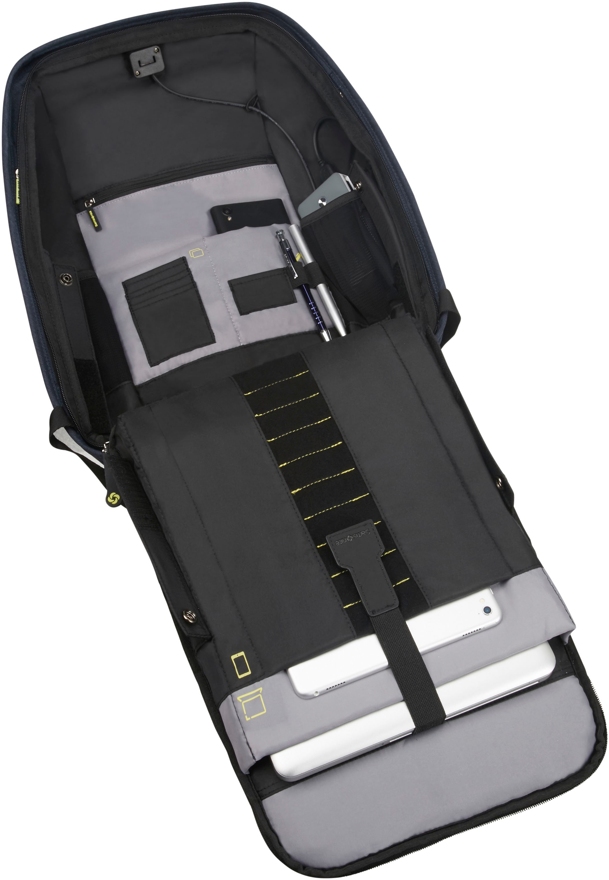 Samsonite Laptoprucksack »SECURIPAK«, Freizeitrucksack Schulrucksack USB-Schleuse, 15,6-Zoll Laptopfach