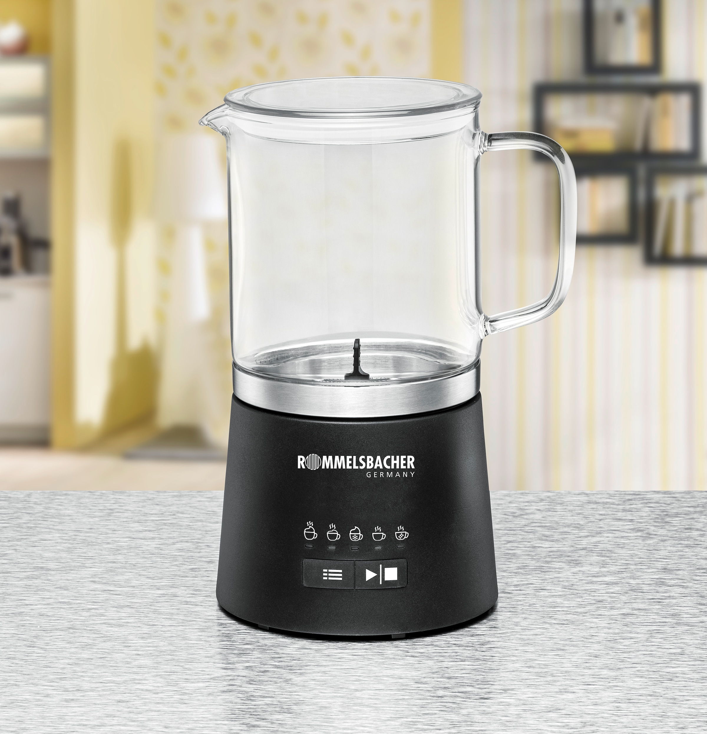 Rommelsbacher Milchaufschäumer »MS 625«, 600 W, abnehmbare Glaskanne