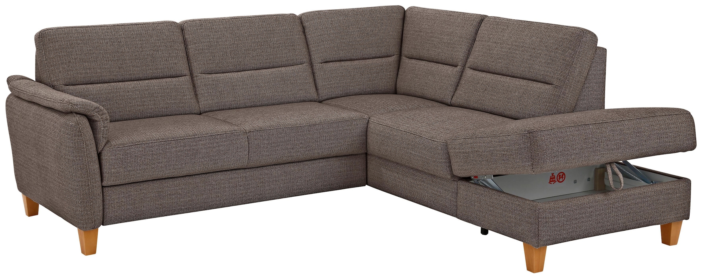 Home affaire Ecksofa »Palmera L-Form«, Federkern, wahlweise mit Bettfunktion und mit/ohne Stauraum
