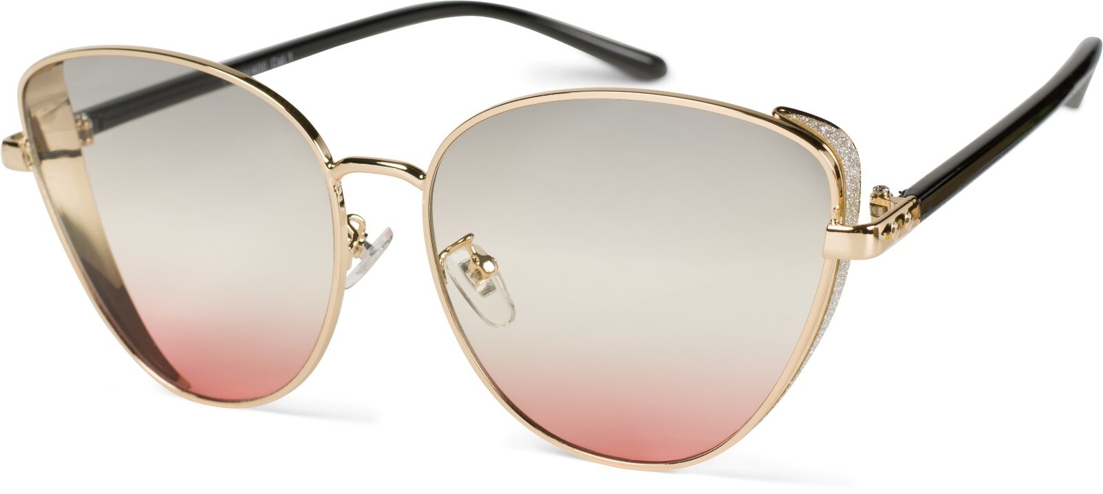 styleBREAKER Sonnenbrille "Cateye Sonnenbrille mit Glitzer Side Shield" 1 Stk.