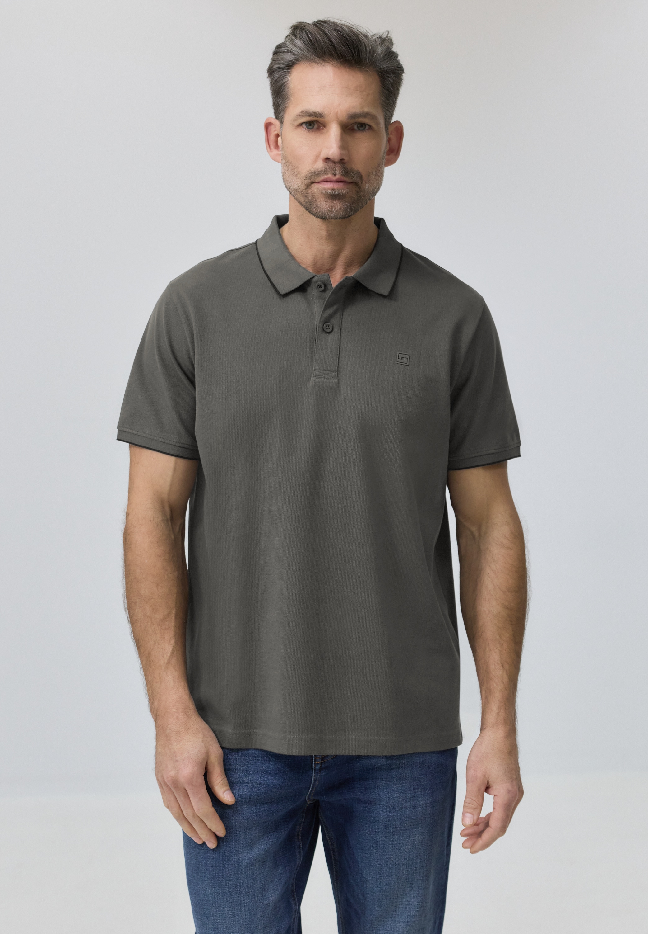 STREET ONE MEN Poloshirt aus reiner Baumwolle günstig online kaufen