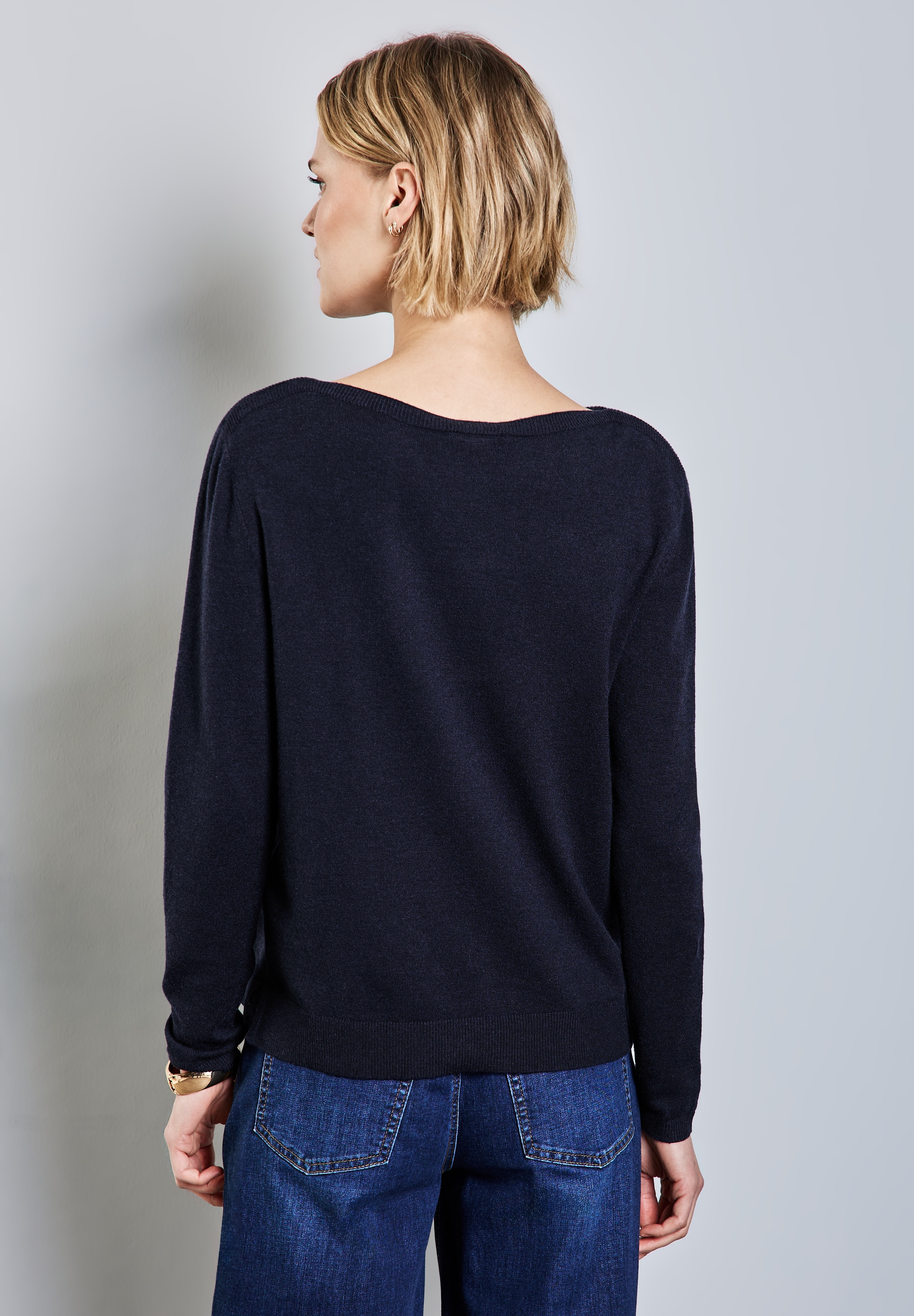 STREET ONE Strickpullover, aus Feinstrick
