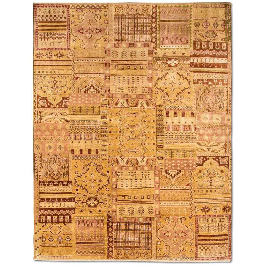 morgenland Wollteppich »Ziegler Modern Teppich handgeknüpft mehrfarbig«, rechteckig