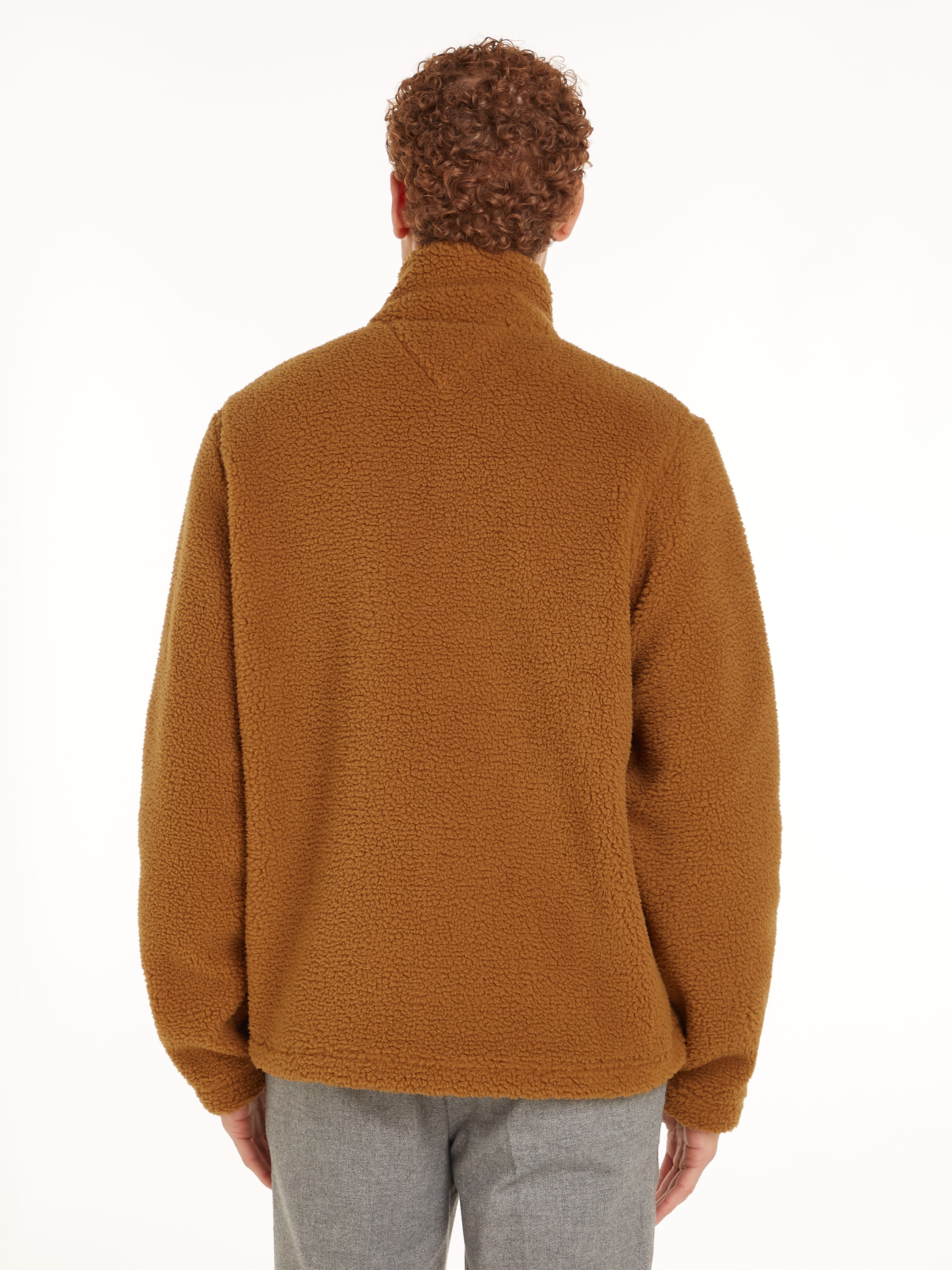 Tommy Hilfiger Sweatjacke »MONOTYPE TEXTURED FLEECE ZT«, aus strukturiertem Teddy-Fleece