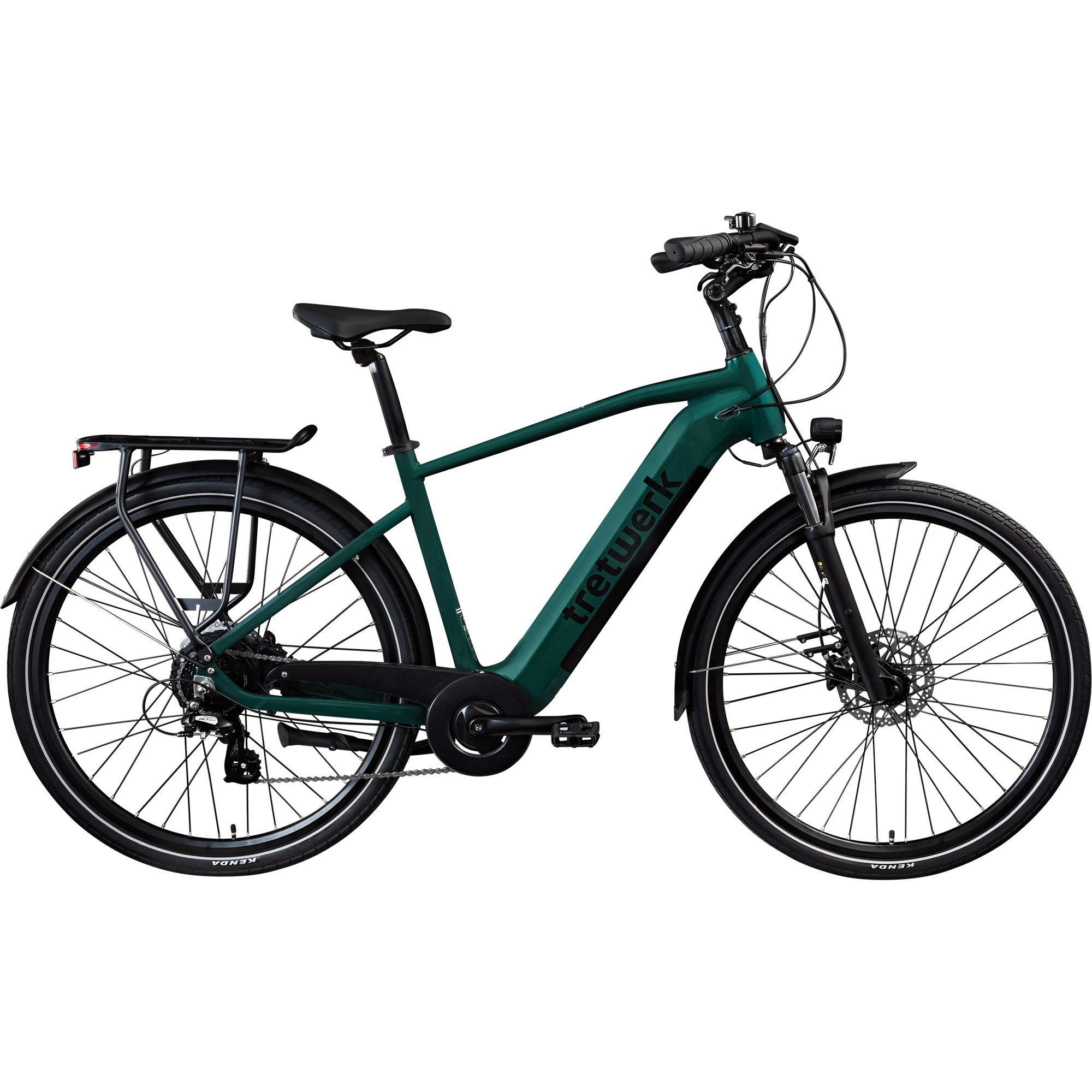 TRETWERK E-Bike "Onyx", 52cm, 28 Zoll (71,12cm), grün, Elektrofahrräder