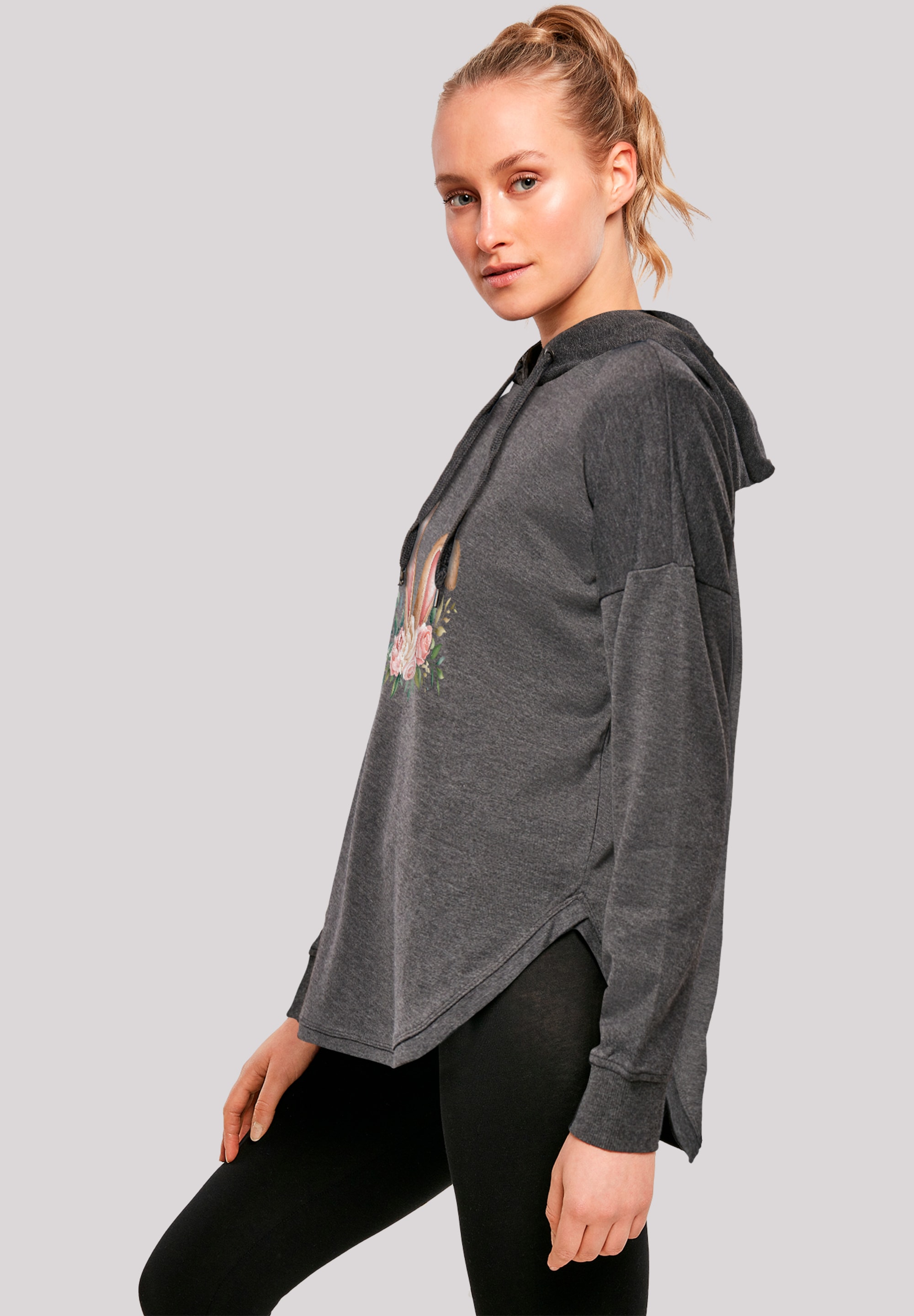 F4NT4STIC Kapuzenpullover »Blumen Osterhasen Ohren Dekor«, Premium Qualität