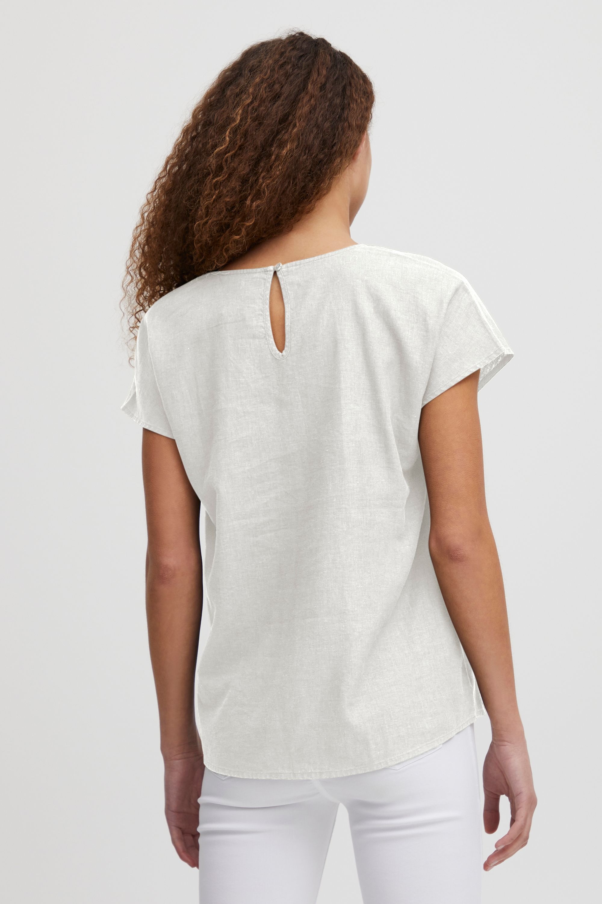 Oxmo Sabine Short Sleeve Blouse White Size 38 3