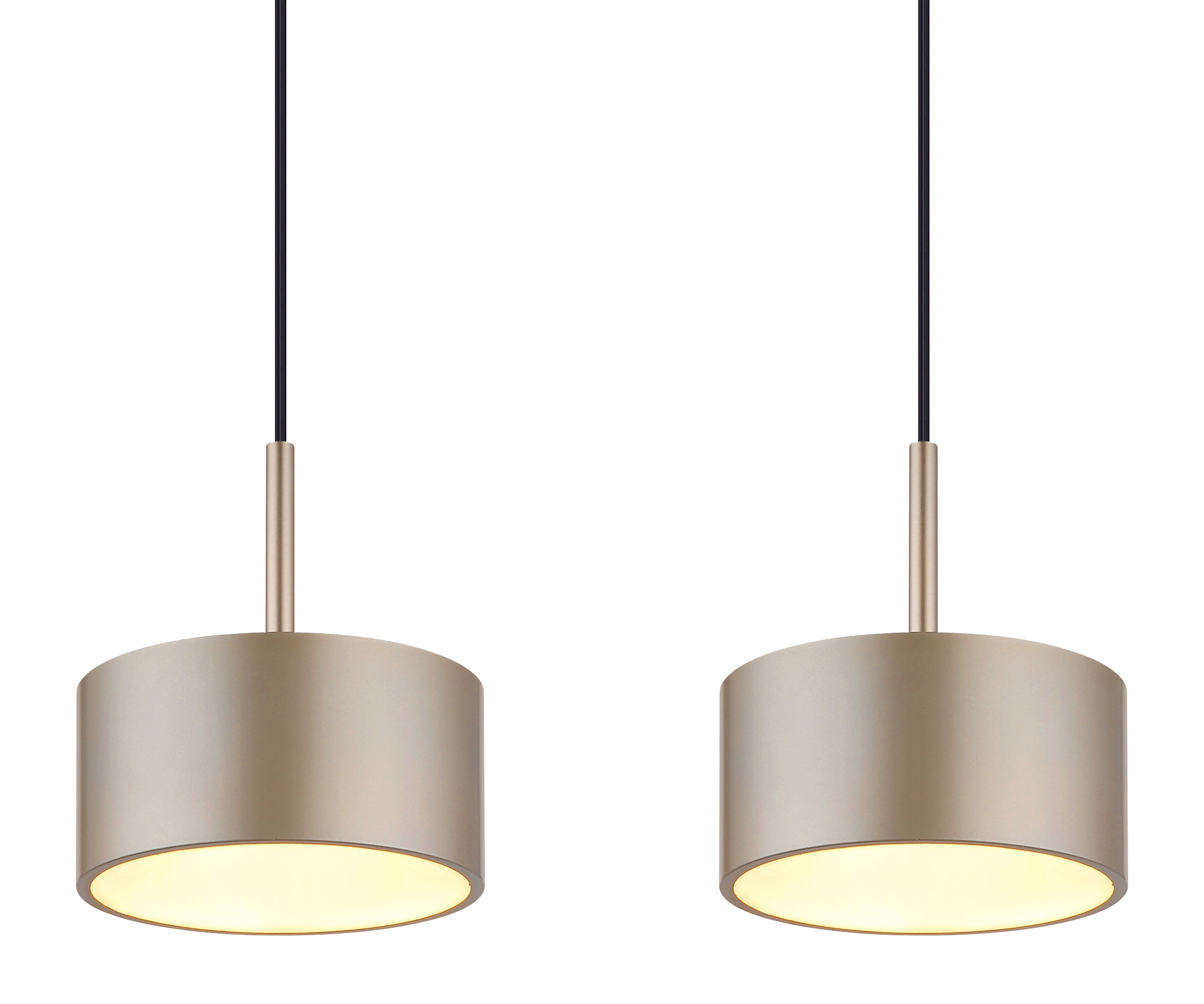 GLOBO LIGHTING Hängeleuchte »RAYMOND« LED-Modul 1 Stk. Warmweiß Schwarz, Anthrazit/Champagner, Opal, höhenkürzbar, LED 40W