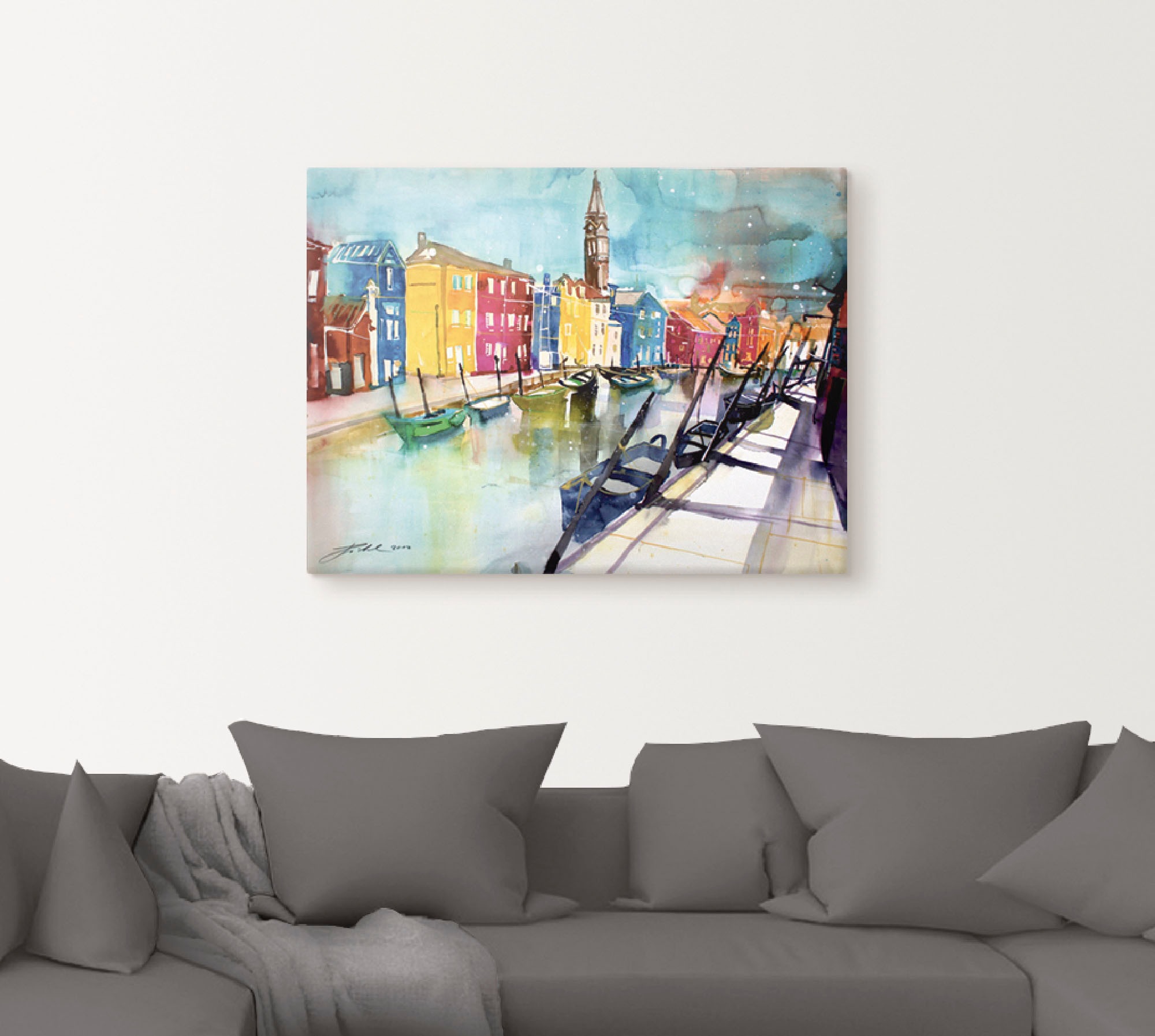 Artland Leinwandbild "Venedig" Italien 1 Stk. tlg. auf Holzrahmen gespannt günstig online kaufen