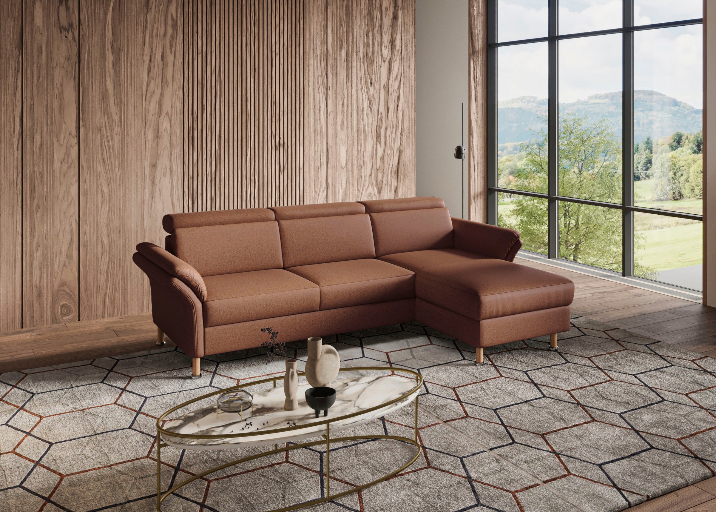 Home affaire "Calypso L-Form" mit motorischen Funktionen im Sofa und Recami günstig online kaufen