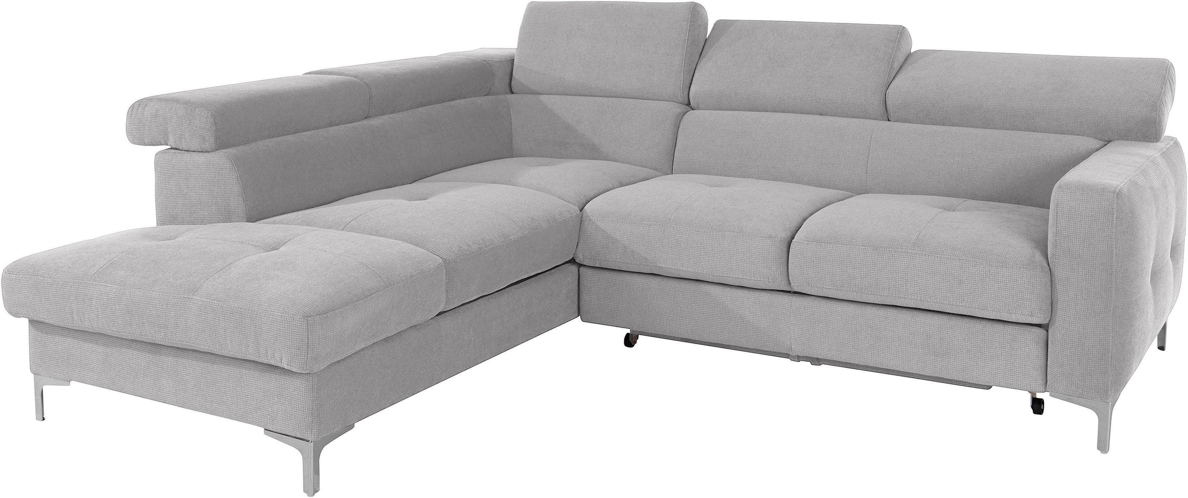COTTA Ecksofa "Sammy L-Form" mit Kopfteilverstellung, wahlweise mit Schlaffunktion & Bettkasten