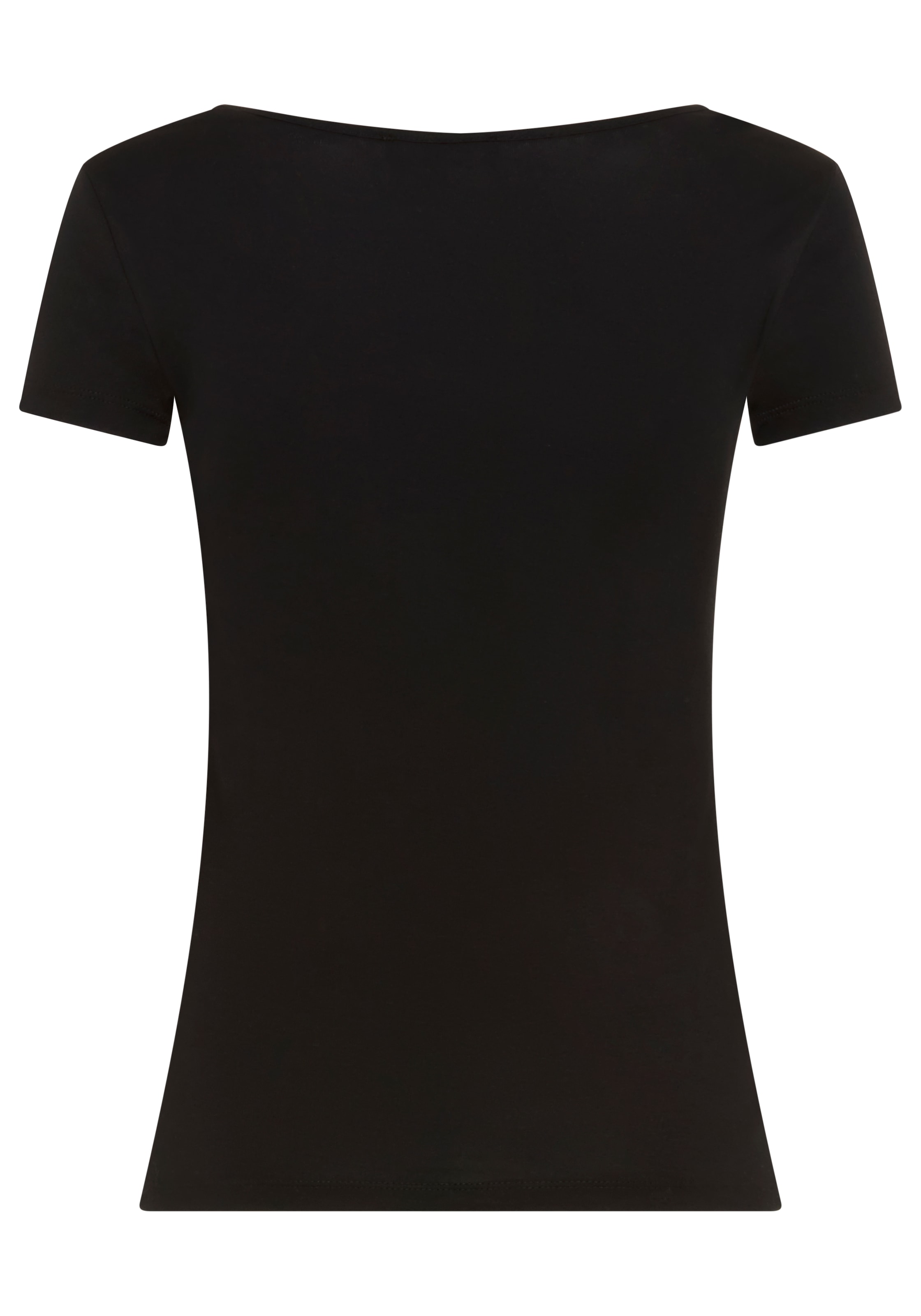 Melrose T-Shirt taillierte Passform, tiefer V-Ausschnitt, aus elastischem Jersey