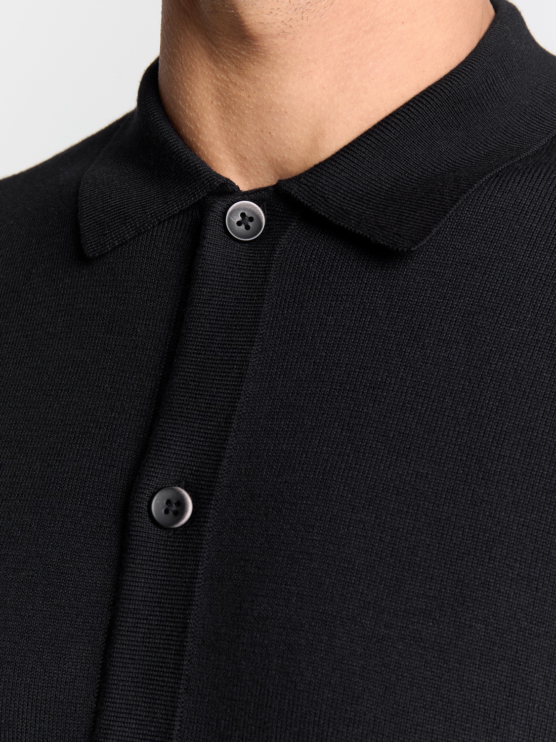 NO EXCESS Carmenpullover »No Excess Cardigan mit Knopfleiste«