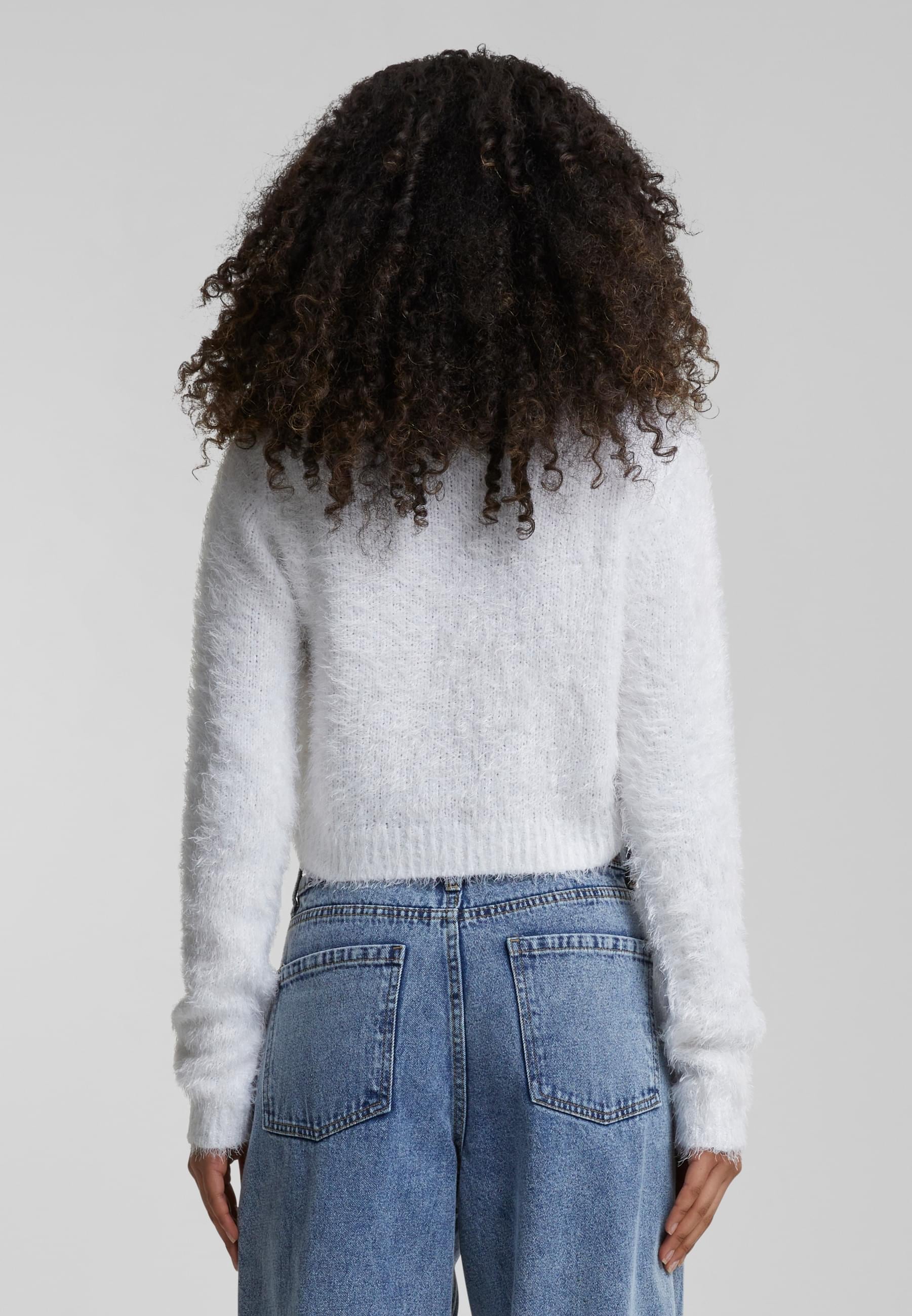URBAN CLASSICS Strickjacke »Urban Classics Damen Ladies Cropped Feather Cardigan«