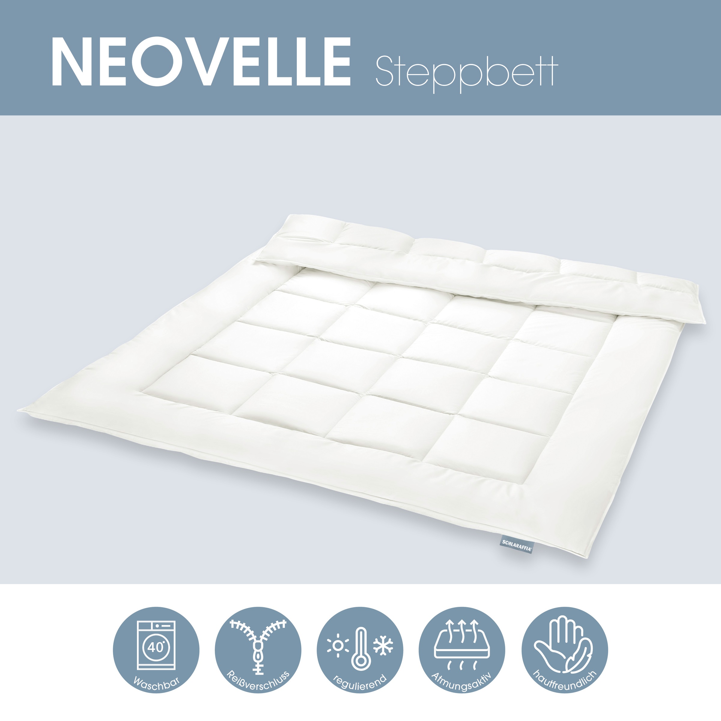 Schlaraffia Kunstfaserbettdecke »Neovelle« leicht Füllung Die Füllung aus Neovelle® Faser – 100 % Polylactid auf Basis von Zuckerrohr 1 Stk. tlg.