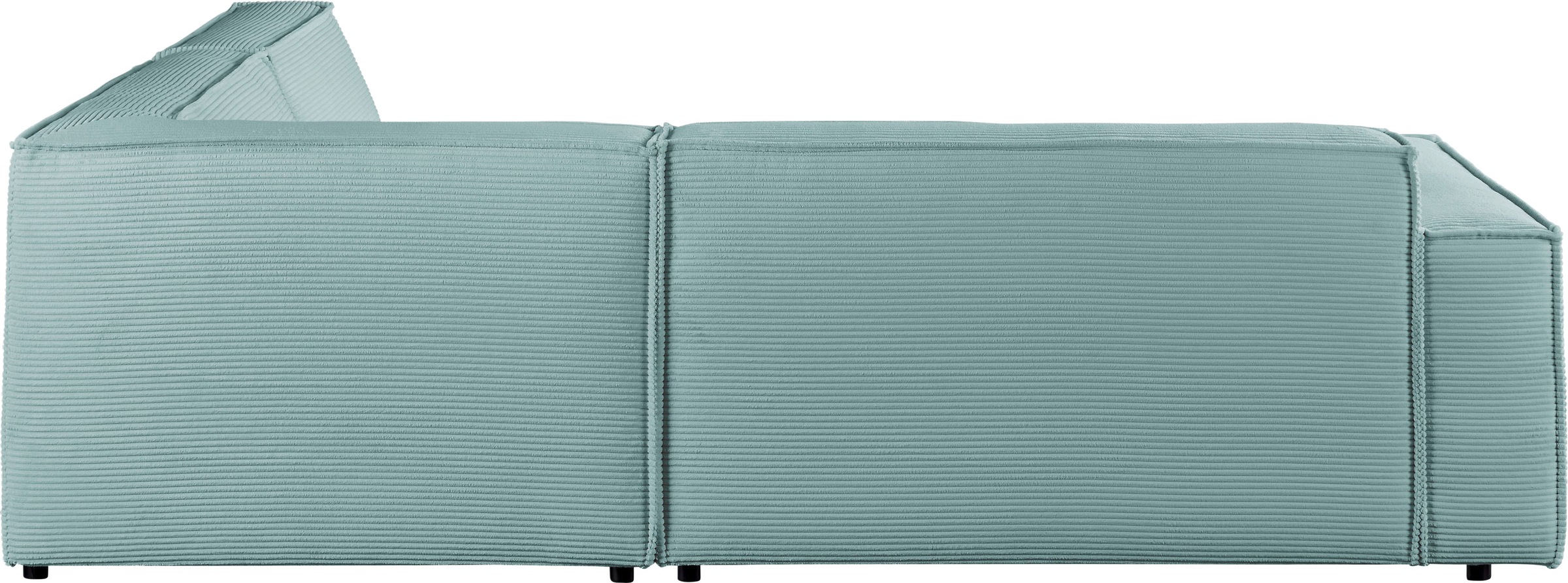 3C Candy Ecksofa »Matteo in elegant, kubischer Formensprache, bequem, L-Form«, mit auffälliger Kedernaht, Cord-Bezug, Lounge-Charakter