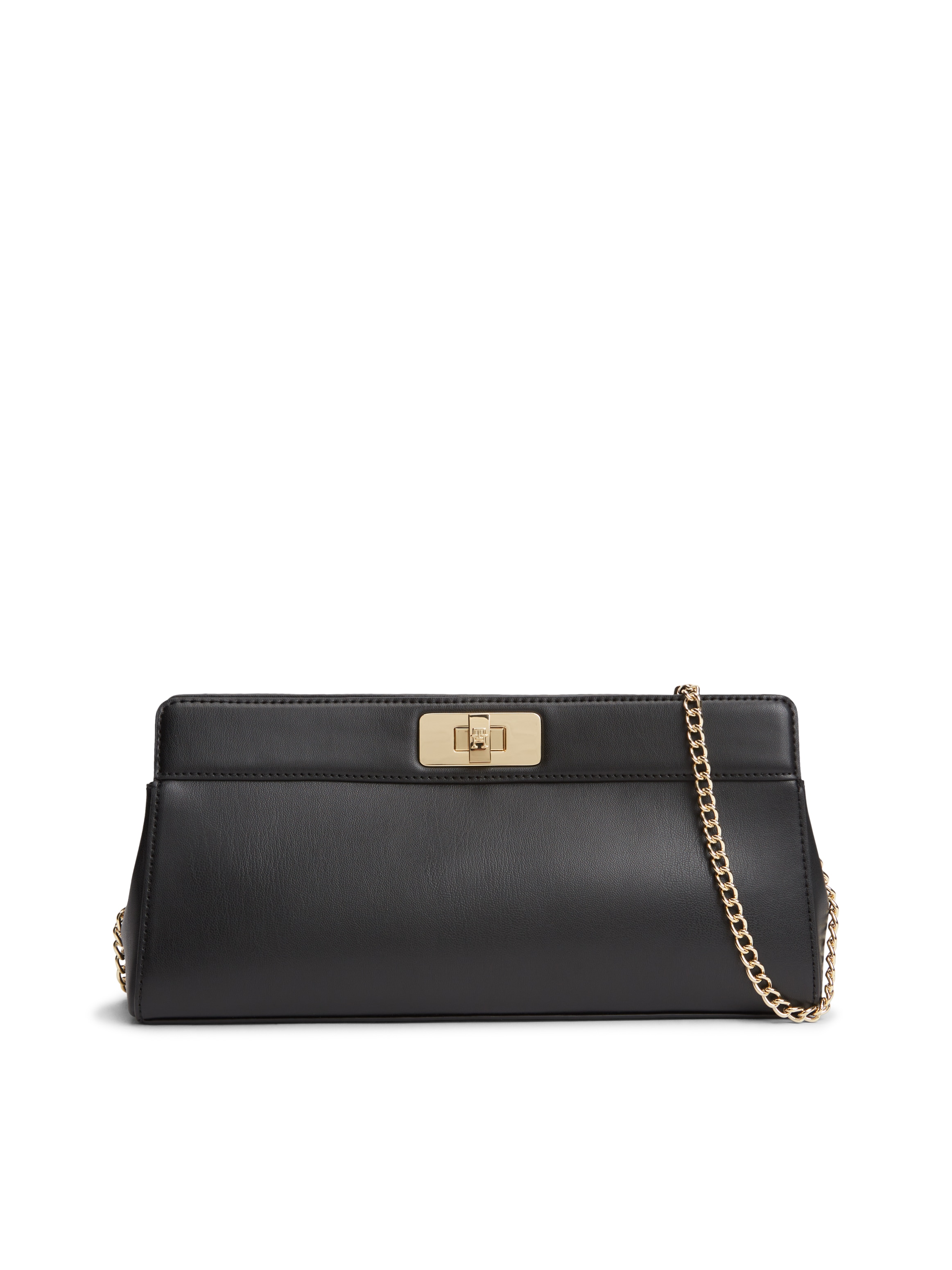 Tommy Hilfiger Clutch "TH MODERN CLUTCH" Damen Umhängetasche, Handtasche mit goldfarberem Umhängeriemen