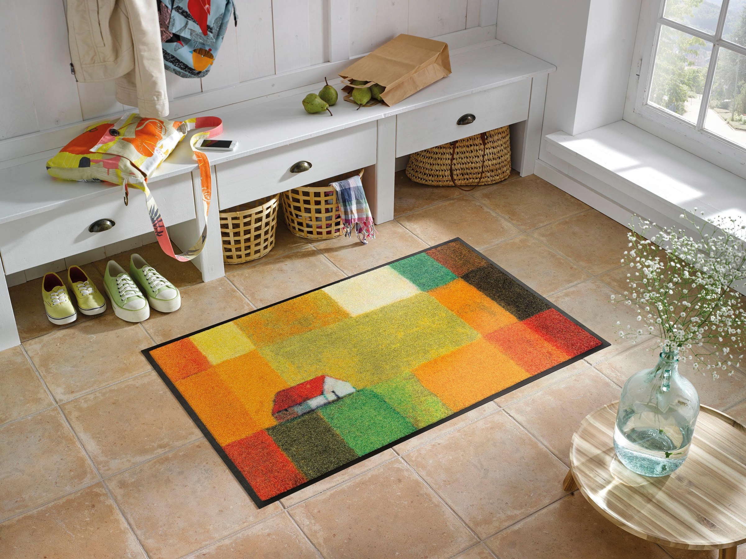 wash+dry by Kleen-Tex Teppich "Meadow Lands" rechteckig 7 mm Höhe rutschhem günstig online kaufen