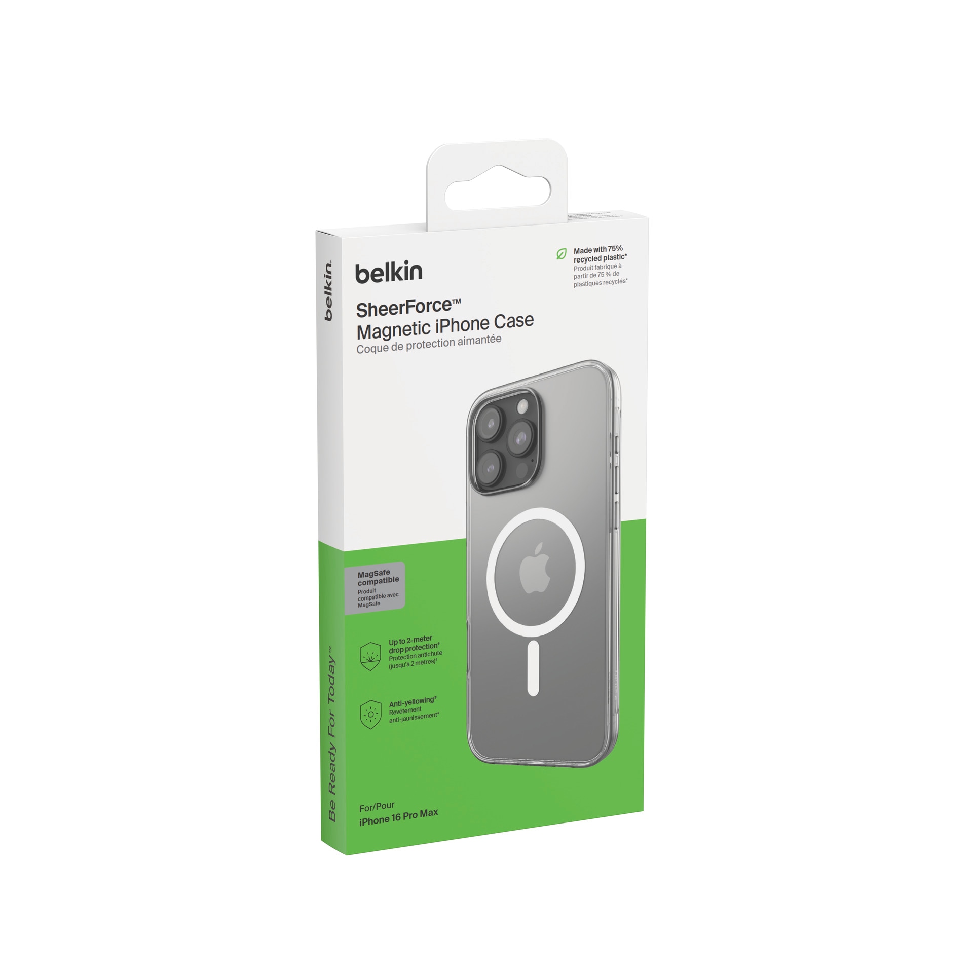 Belkin Handyhülle »SheerForce magnetisches Case für Apple iPhone 16 Pro Max«, iPhone 16 Pro Max, Backcover, Schutzhülle, Handyschutzhülle, Case, Schutzcase, stoßfest