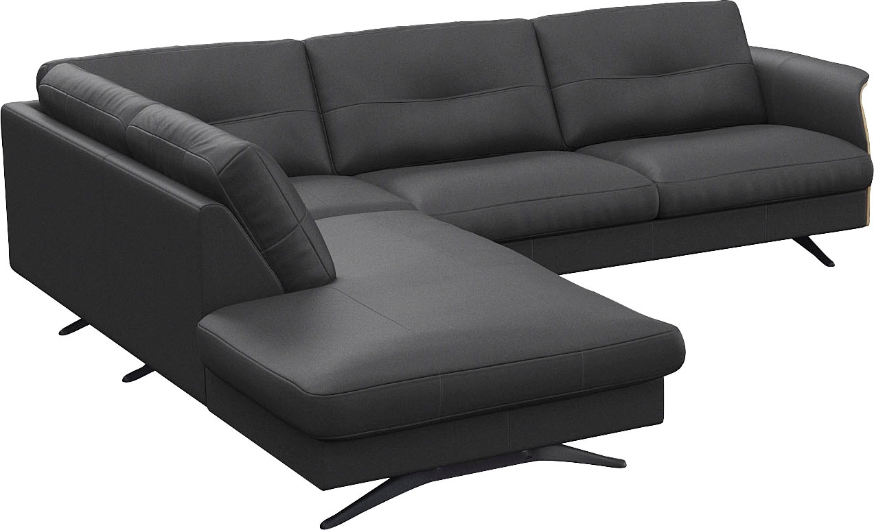 FLEXLUX Ecksofa "Glow bequem und komfortabel durch hochwertigen Sitzaufbau, günstig online kaufen