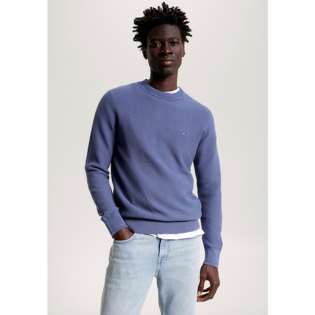 Tommy Hilfiger Strickpullover »RECTANGULAR STRUCTURE CREW NK« ▷ kaufen |  BAUR