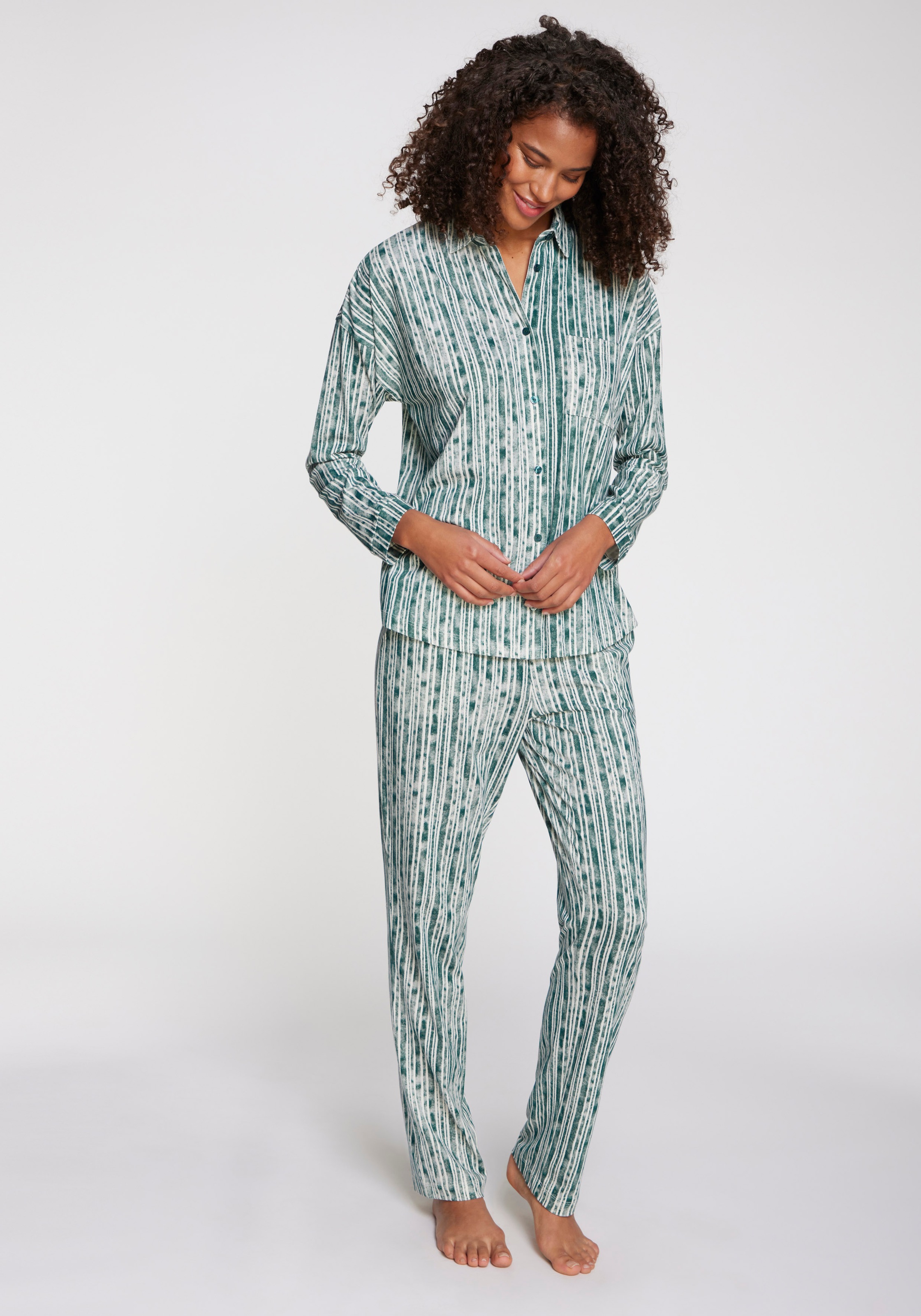 Vivance Dreams Pyjama 2 Stk. tlg., Mit schönem Streifenmuster günstig online kaufen
