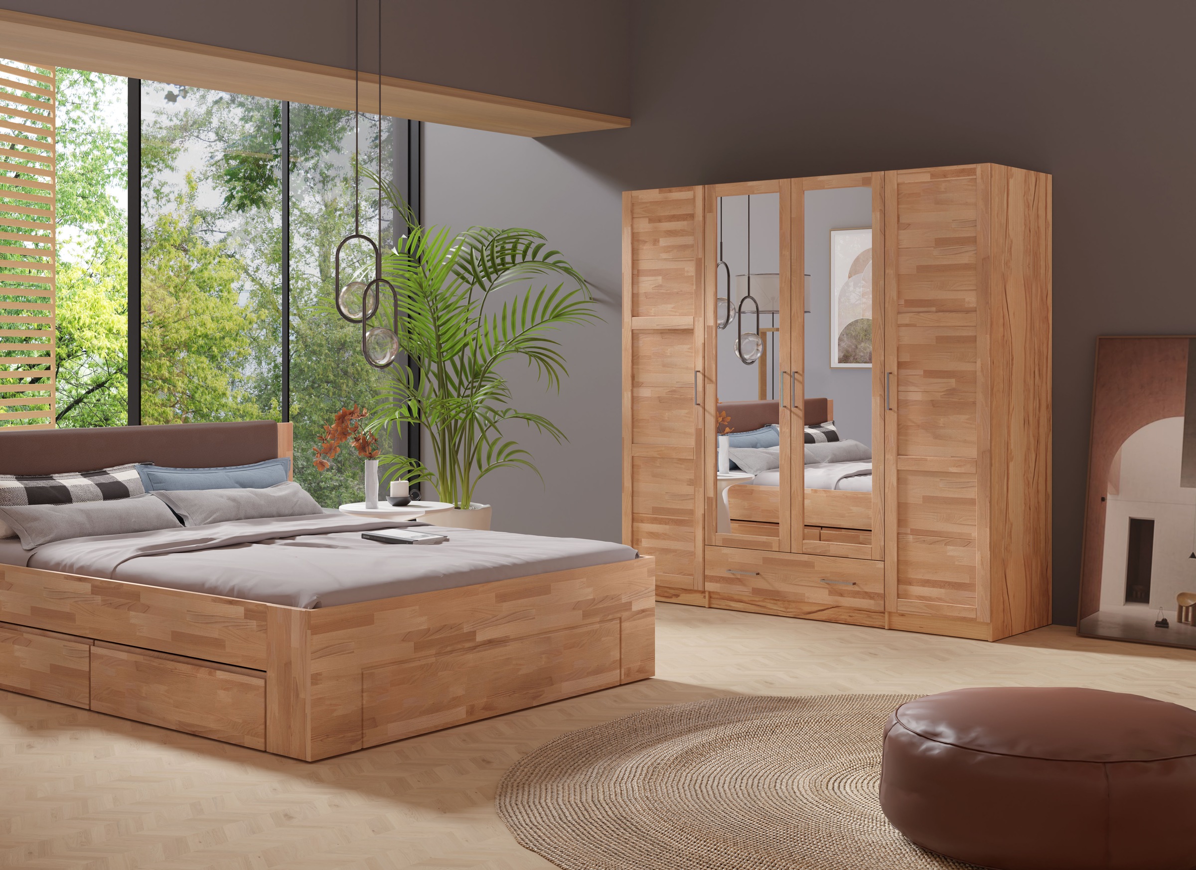 OTTO home Kleiderschrank "Sabrina, natürlicher Landhausstil, mit Innenausst günstig online kaufen