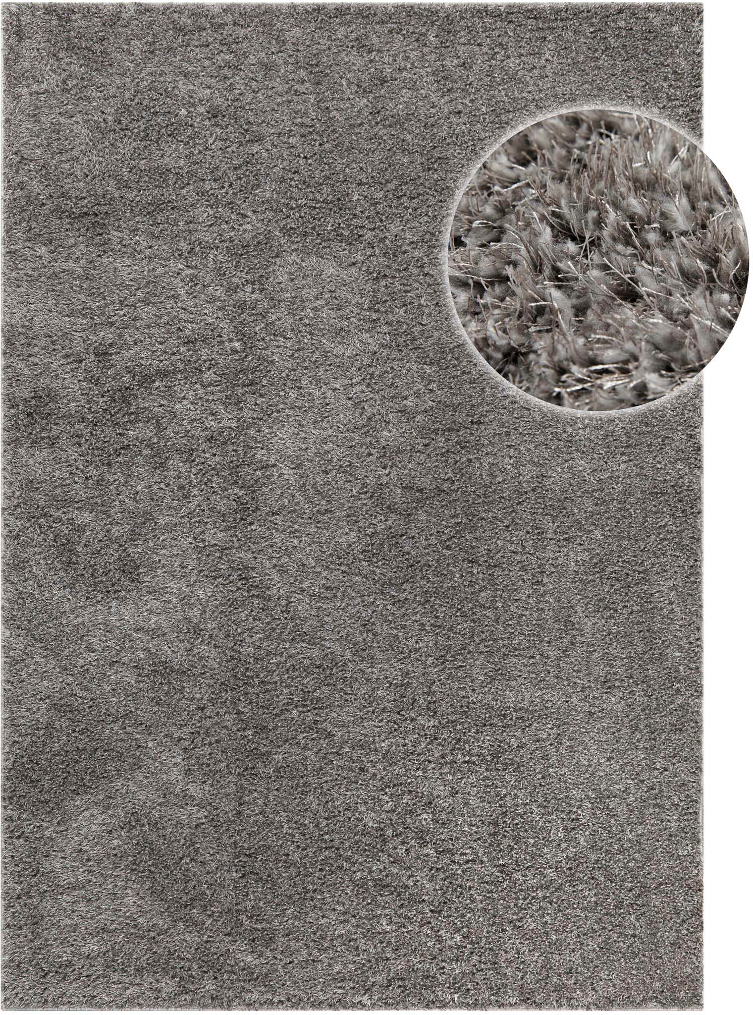 OTTO home Hochflor-Teppich "Nickolas" rund 30 mm Höhe Langflor, Shaggy, wei günstig online kaufen