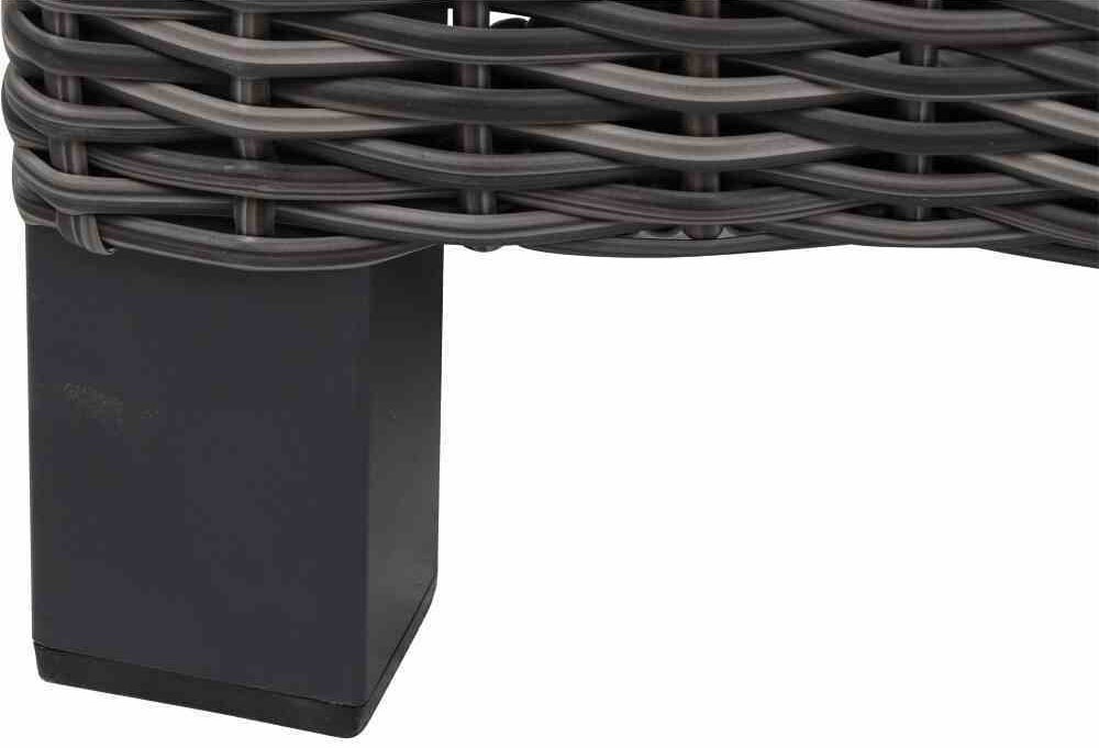 Siena Garden Gartenlounge-Bank »CORIDO Lounge 2er Sofa in charcoal grey« Gestell Alu matt anthrazit, mit Sitz- u. Rückenkissen taupe meliert