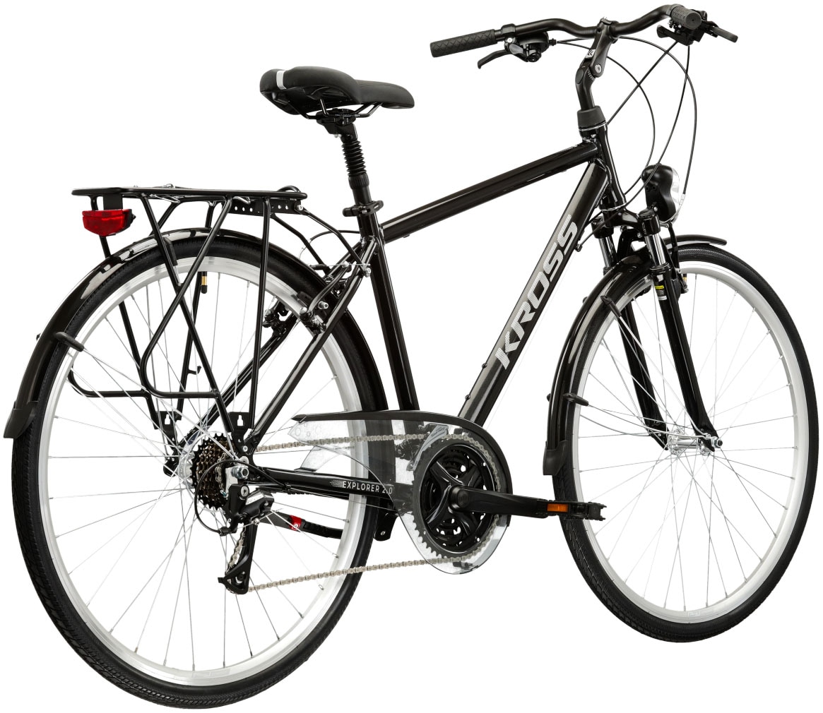 Kross Trekkingrad »Trekkingrad Explorer 2.0 schwarz 21 Gänge«, 21 Gang, Shimano, ACERA M3020 Schaltwerk
