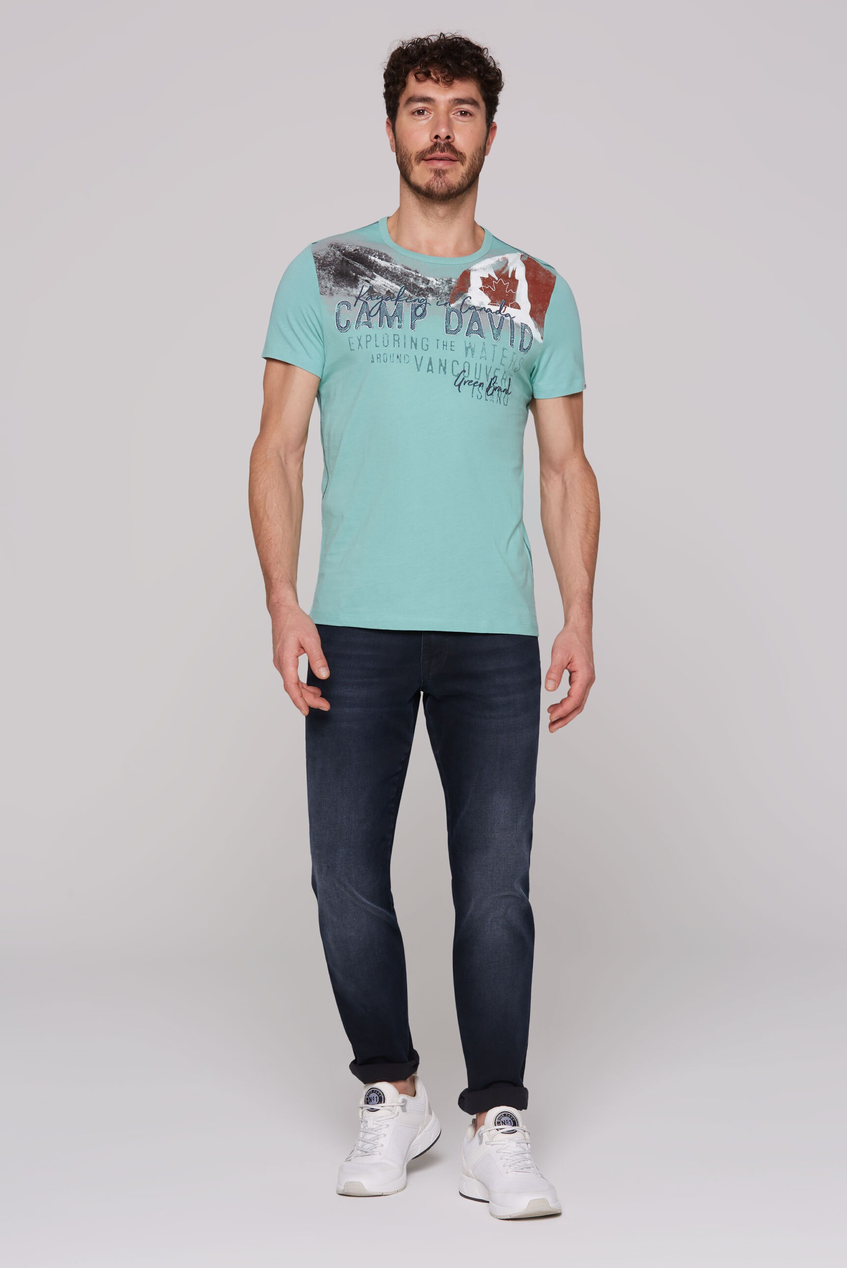CAMP DAVID Rundhalsshirt, aus Baumwolle