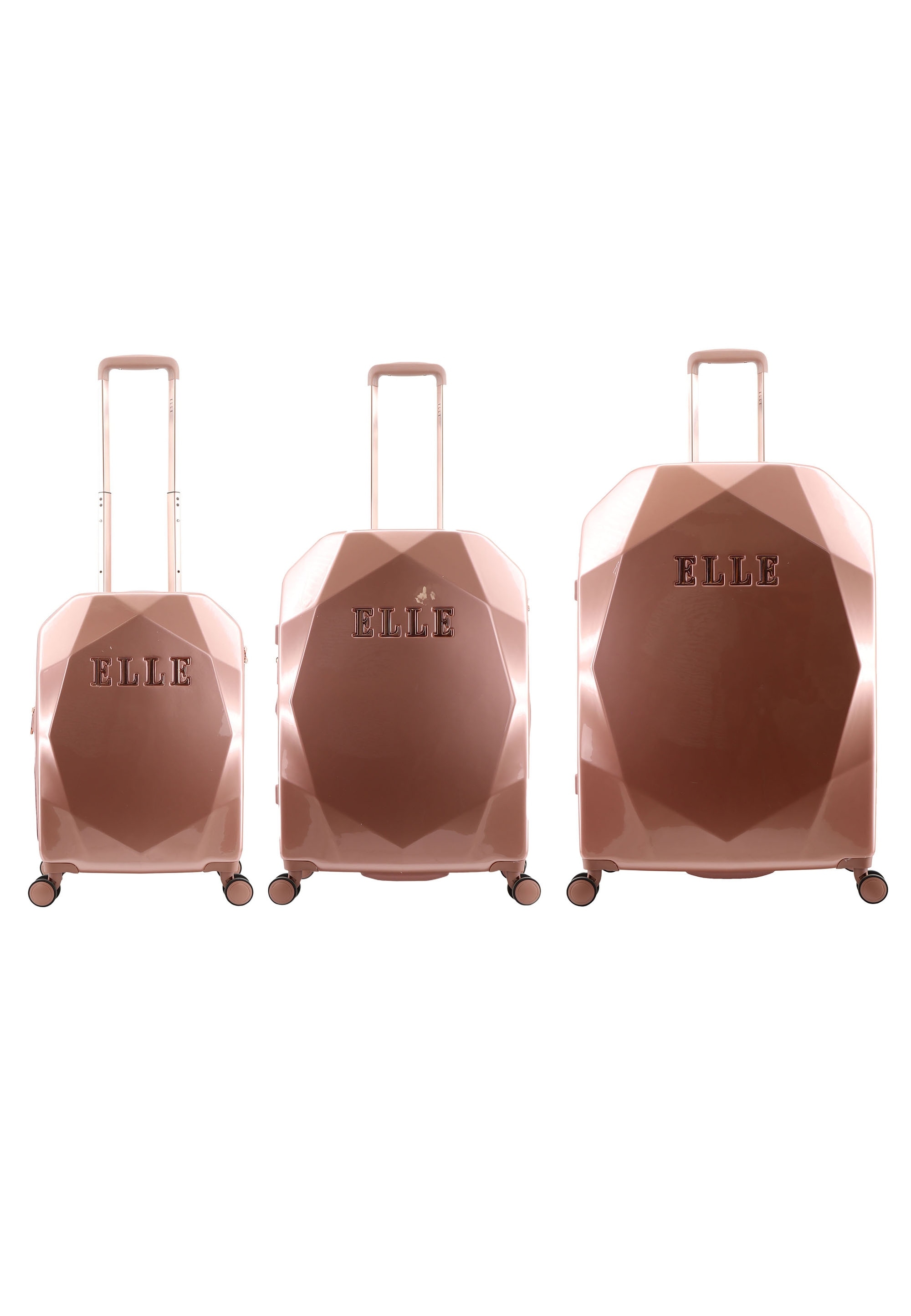 Elle Koffer "ELLE" 3 Stk. tlg. mit vollständig gefüttertem Innenraum