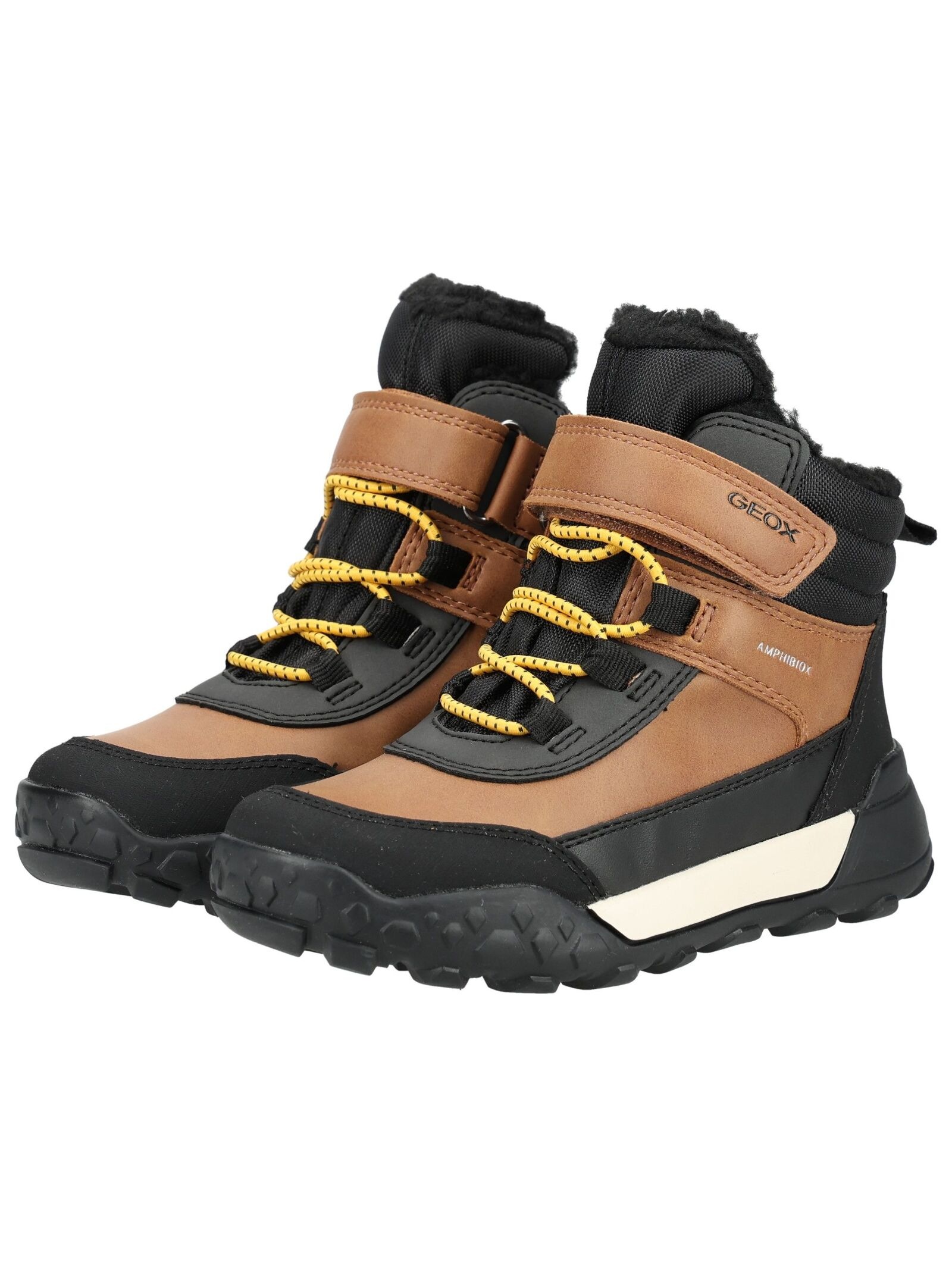 Geox Schnürstiefelette »Geox Stiefelette Lederimitat/Textil«
