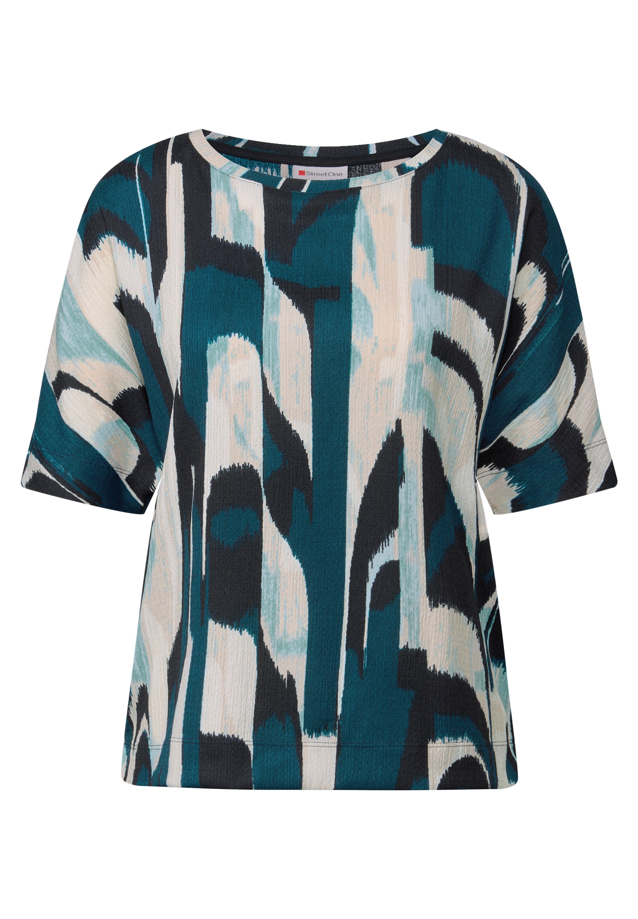 STREET ONE T-Shirt, aus elastischem Materialmix