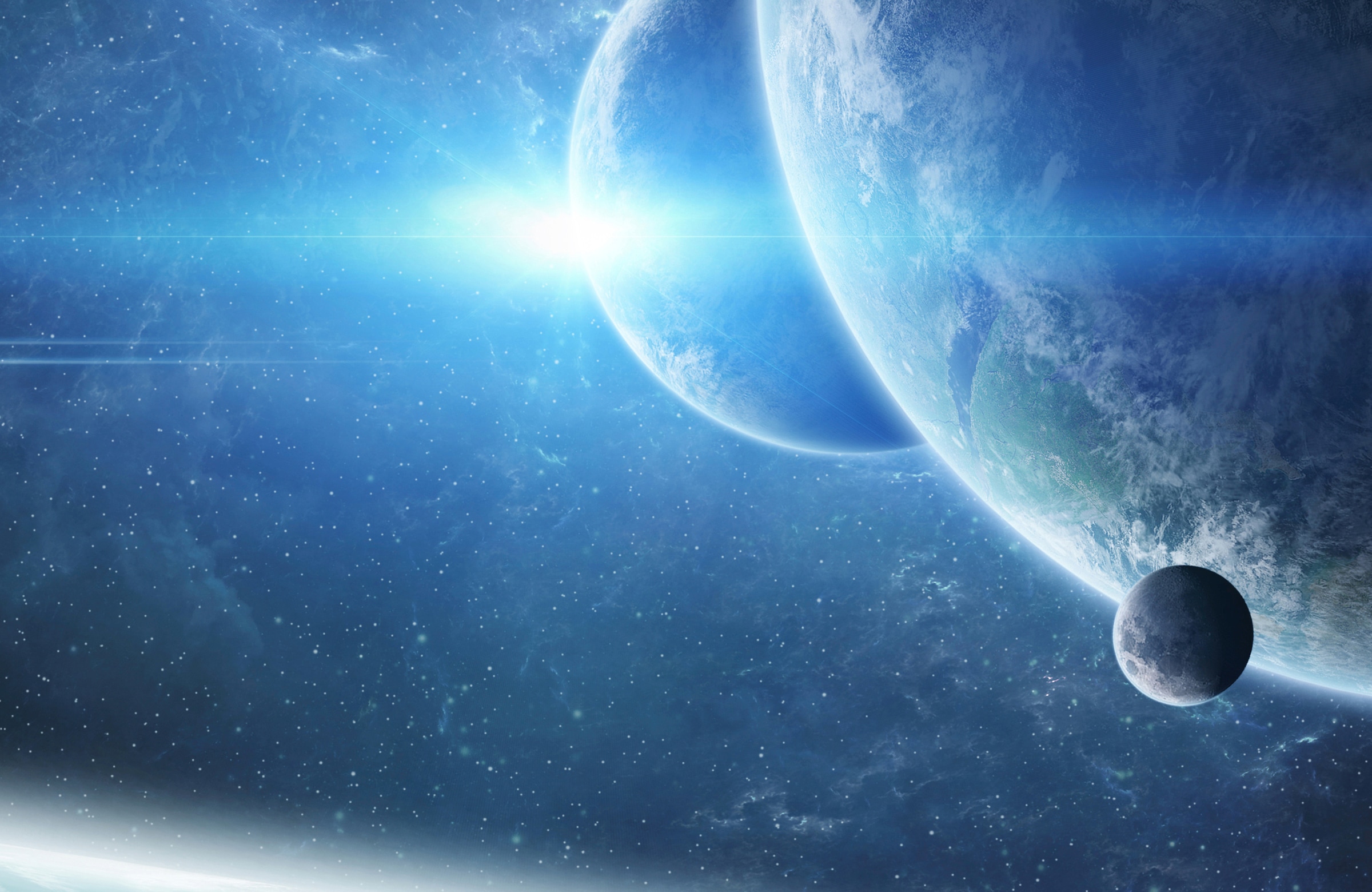 Papermoon Fototapete "GALAXIE-WELTALL UNIVERSUM PLANETEN SOLAR SYSTEM STERNE"