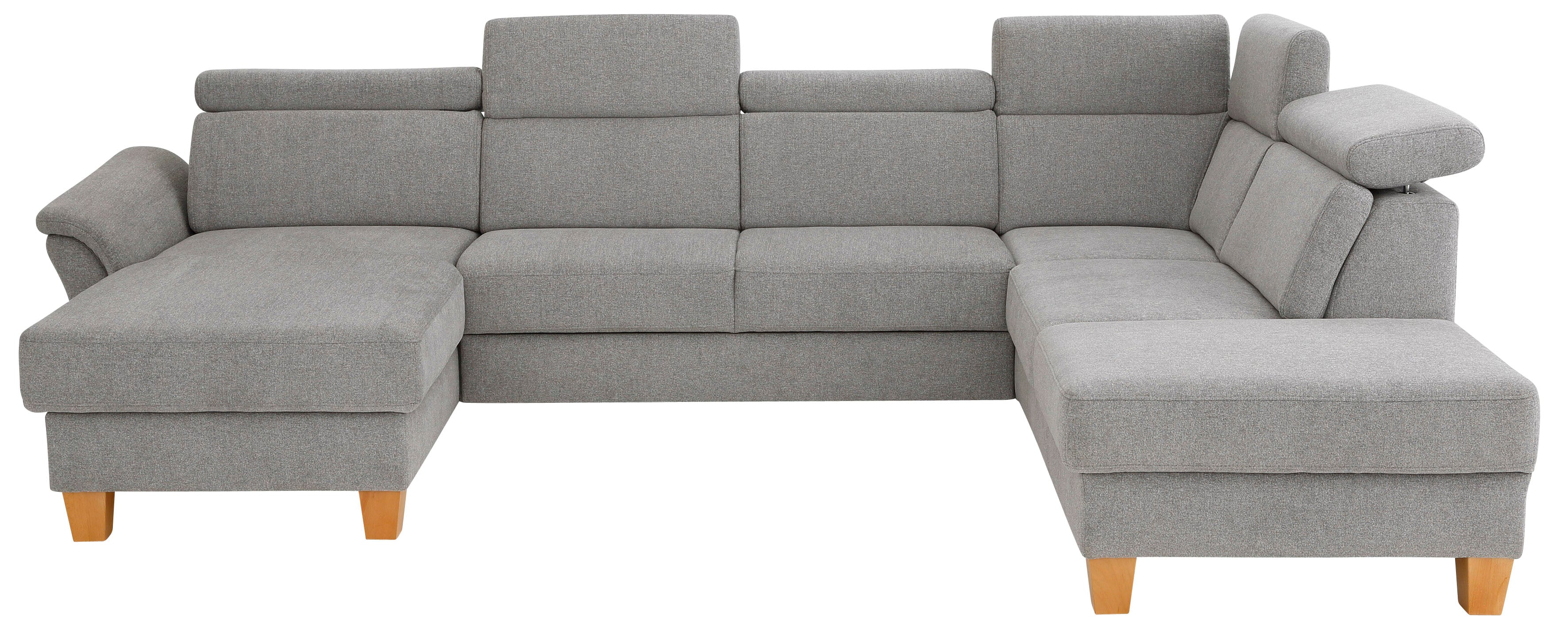 OTTO home Wohnlandschaft "Conville U-Form" Kopfteilverstellung wahlweise mit Schlaffunktion und Bettkasten